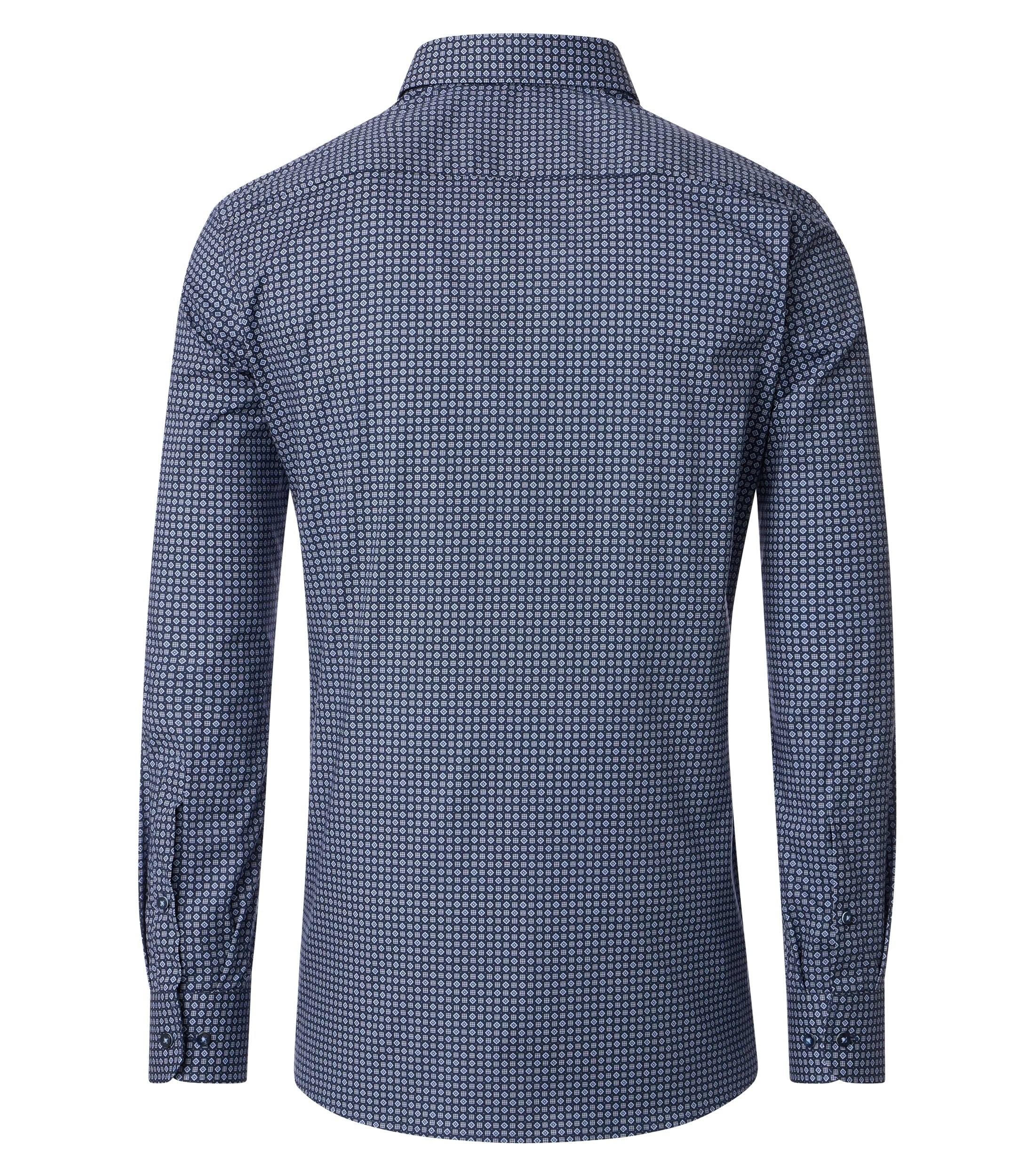 Ein Businesshemd im Print Muster in der Farbe Blau