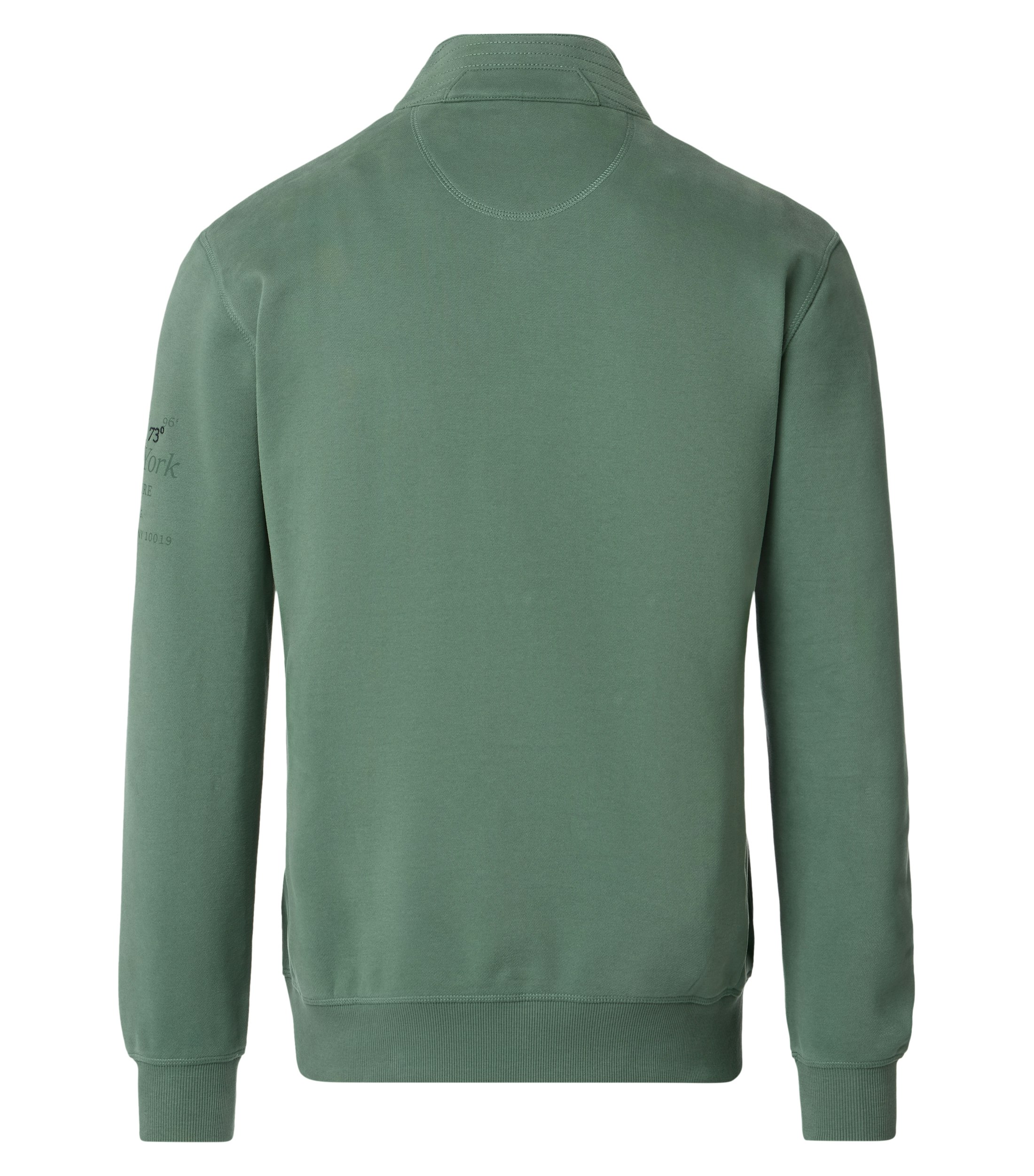 Ein Sweatjacke im uni Muster in der Farbe Grün