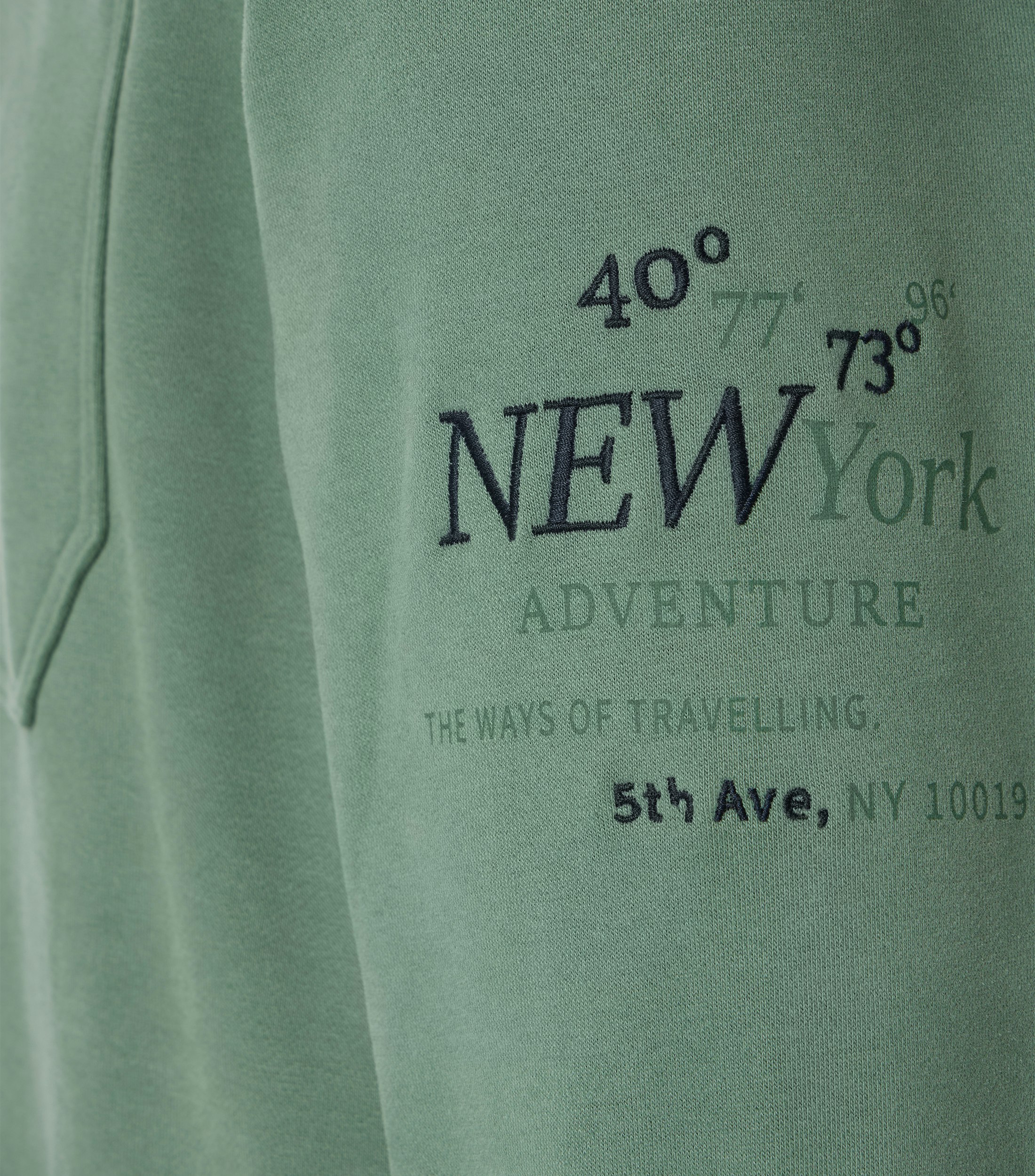 Ein Sweatjacke im uni Muster in der Farbe Grün