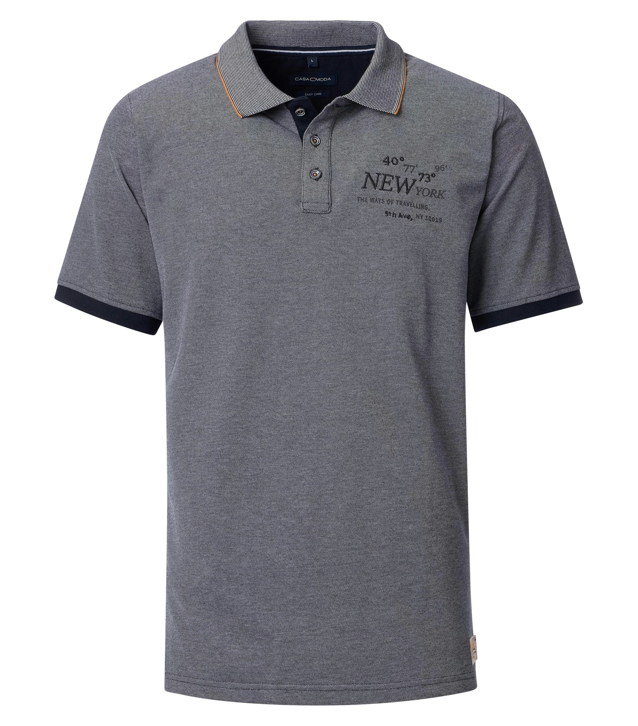 Ein Polo-Shirt im uni Muster in der Farbe Blau