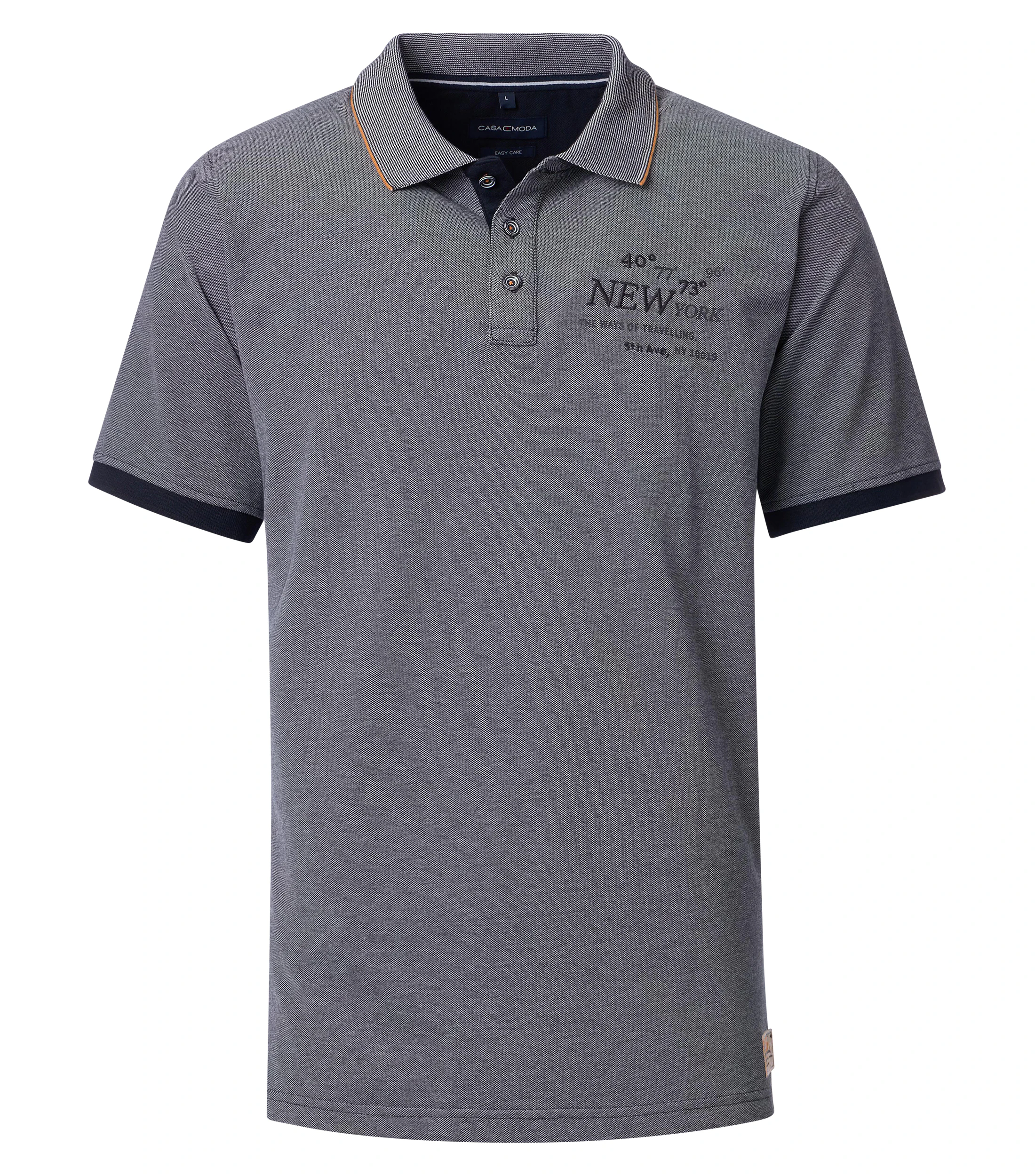 Polo-Shirt im Print-Muster in der Farbe Blau