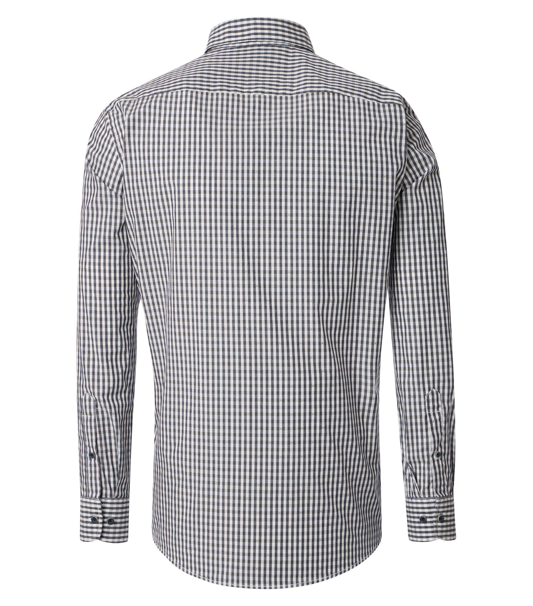 Ein Freizeithemd im kariert Muster in der Farbe Hellgrau