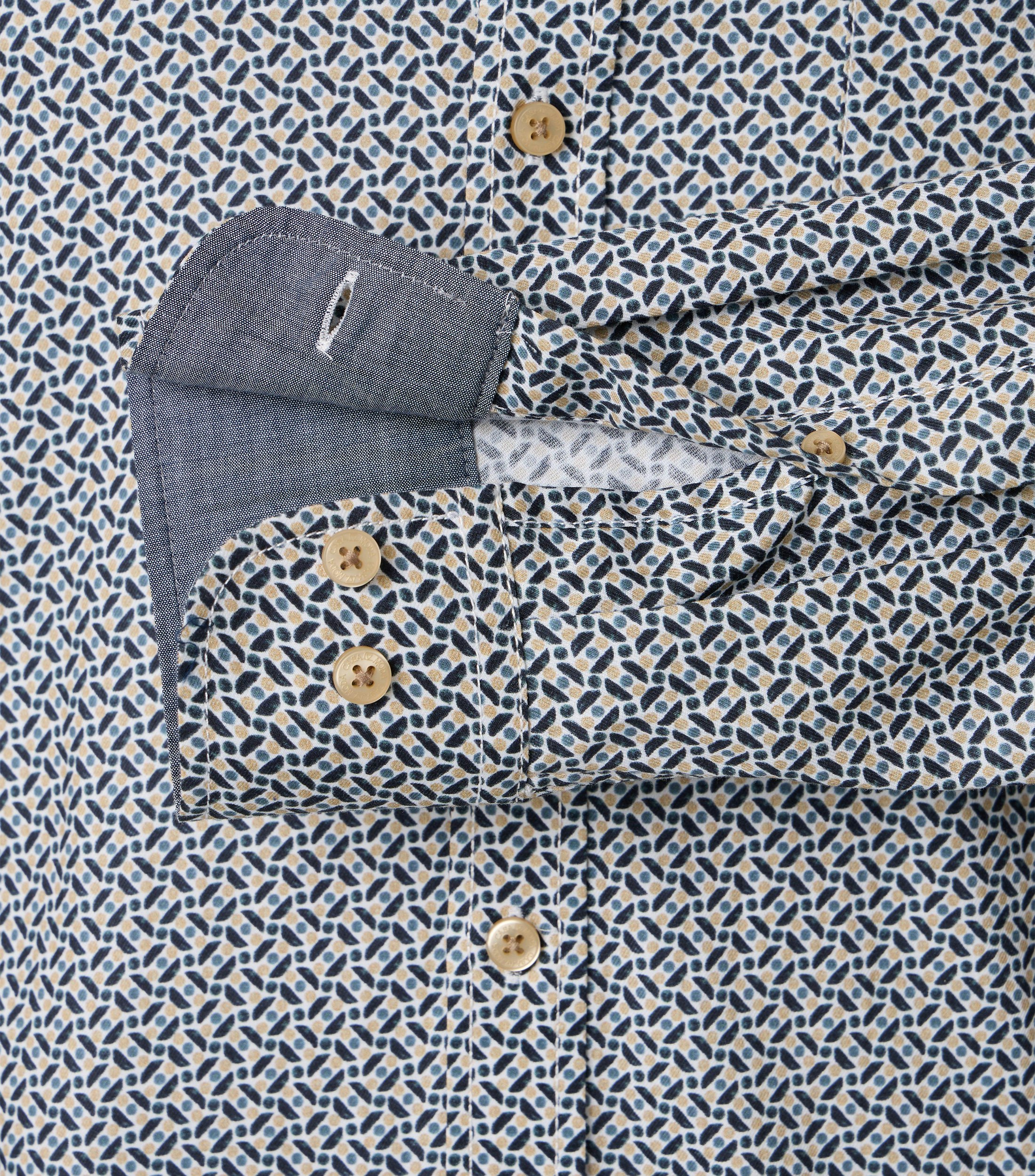 Freizeithemd im Print-Muster in der Farbe Grau