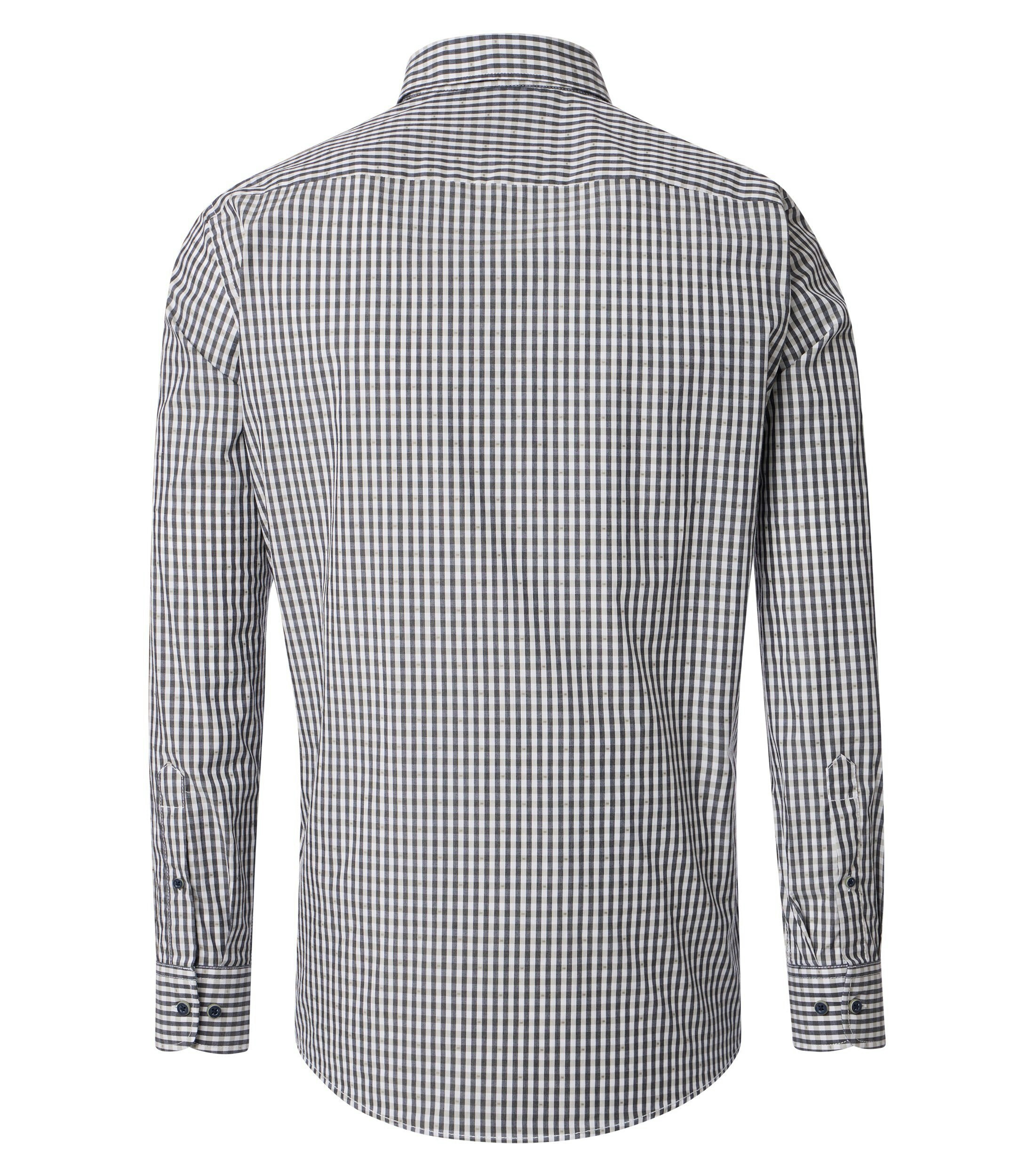 Ein Freizeithemd im kariert Muster in der Farbe Grau