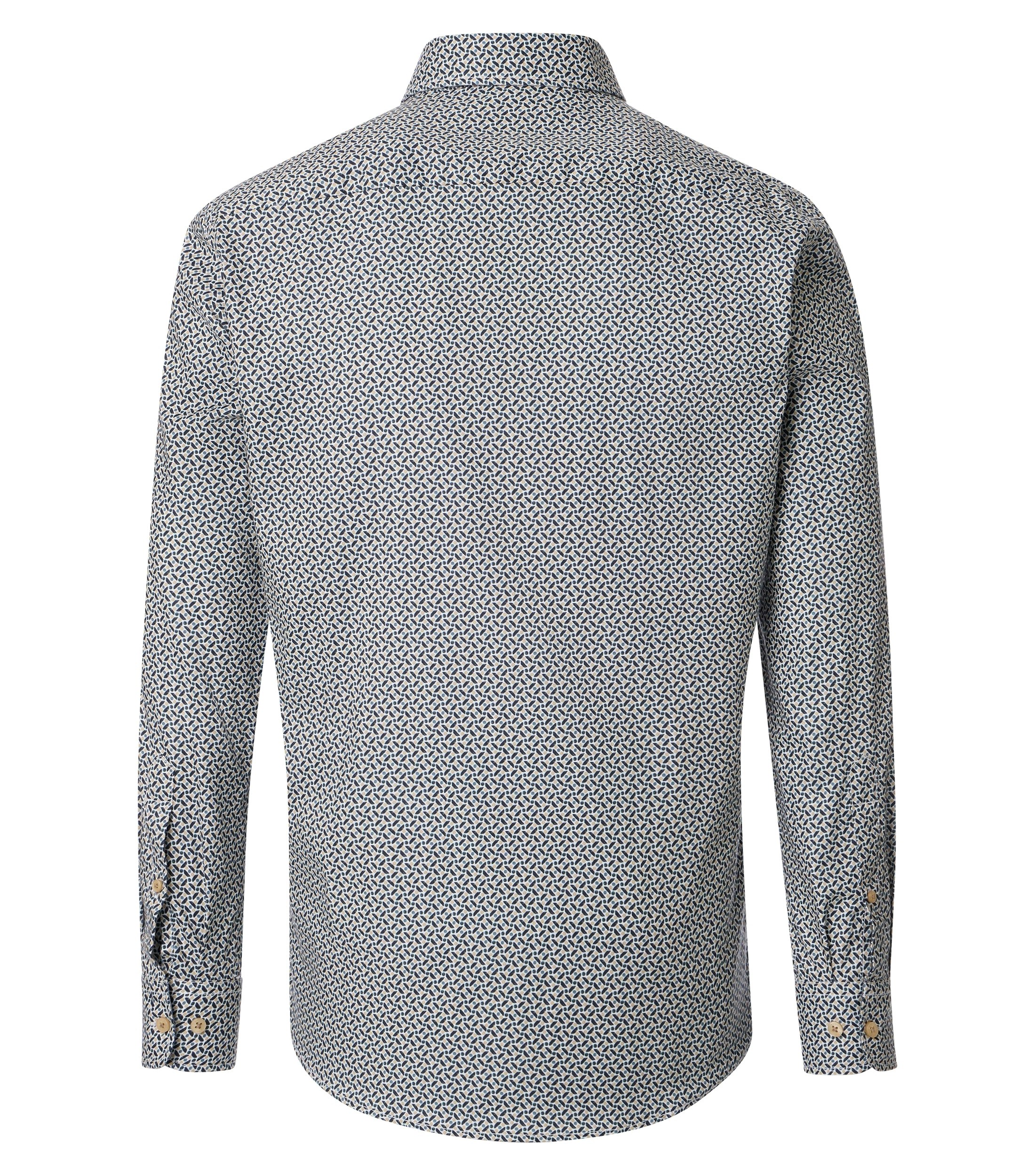 Ein Freizeithemd im Print Muster in der Farbe Blau