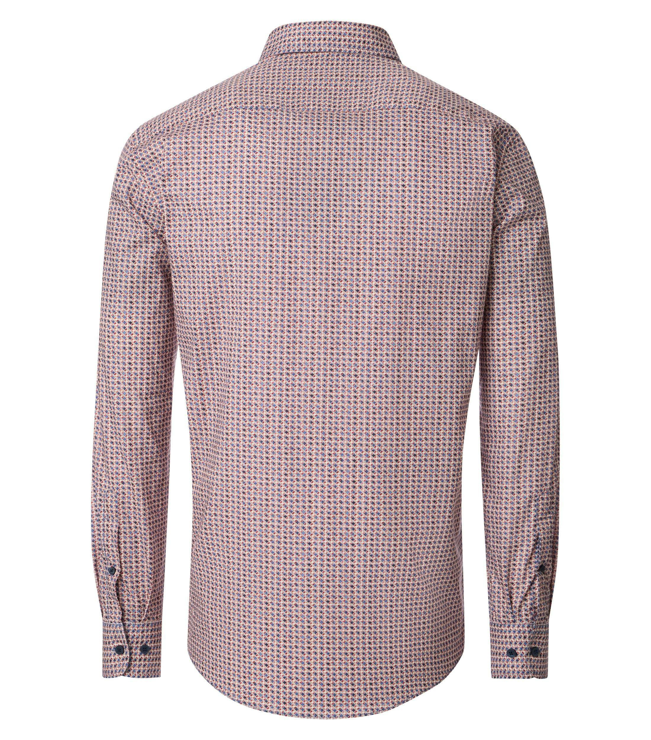 Ein Freizeithemd im Print Muster in der Farbe Rot