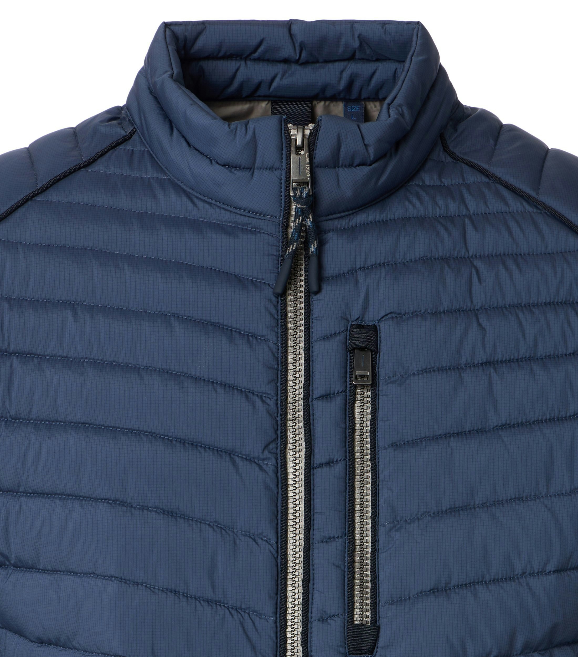 Steppjacke im unifarbenen Design in der Farbe Blau
