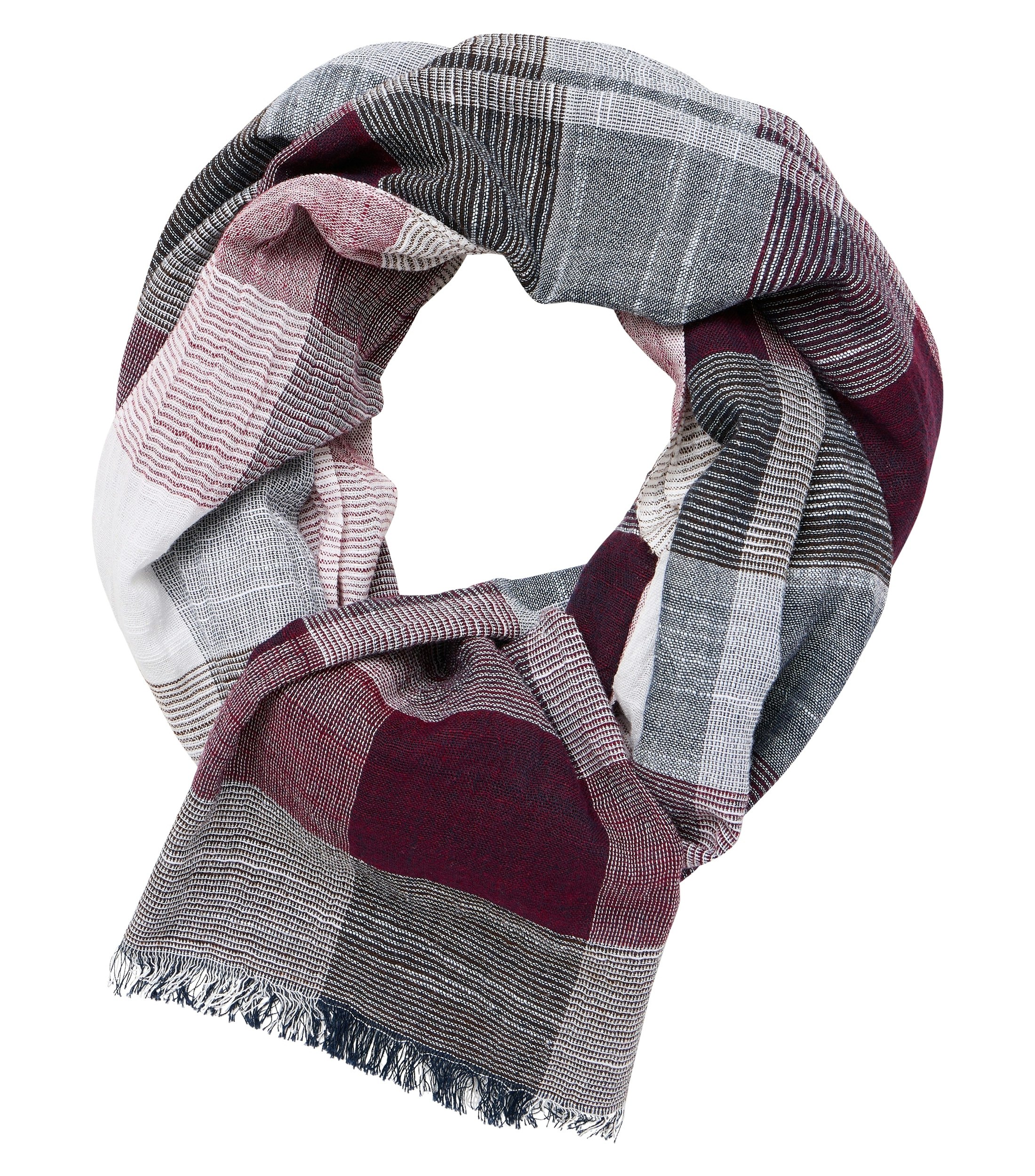 Ein Schal im uni Muster in der Farbe Rot