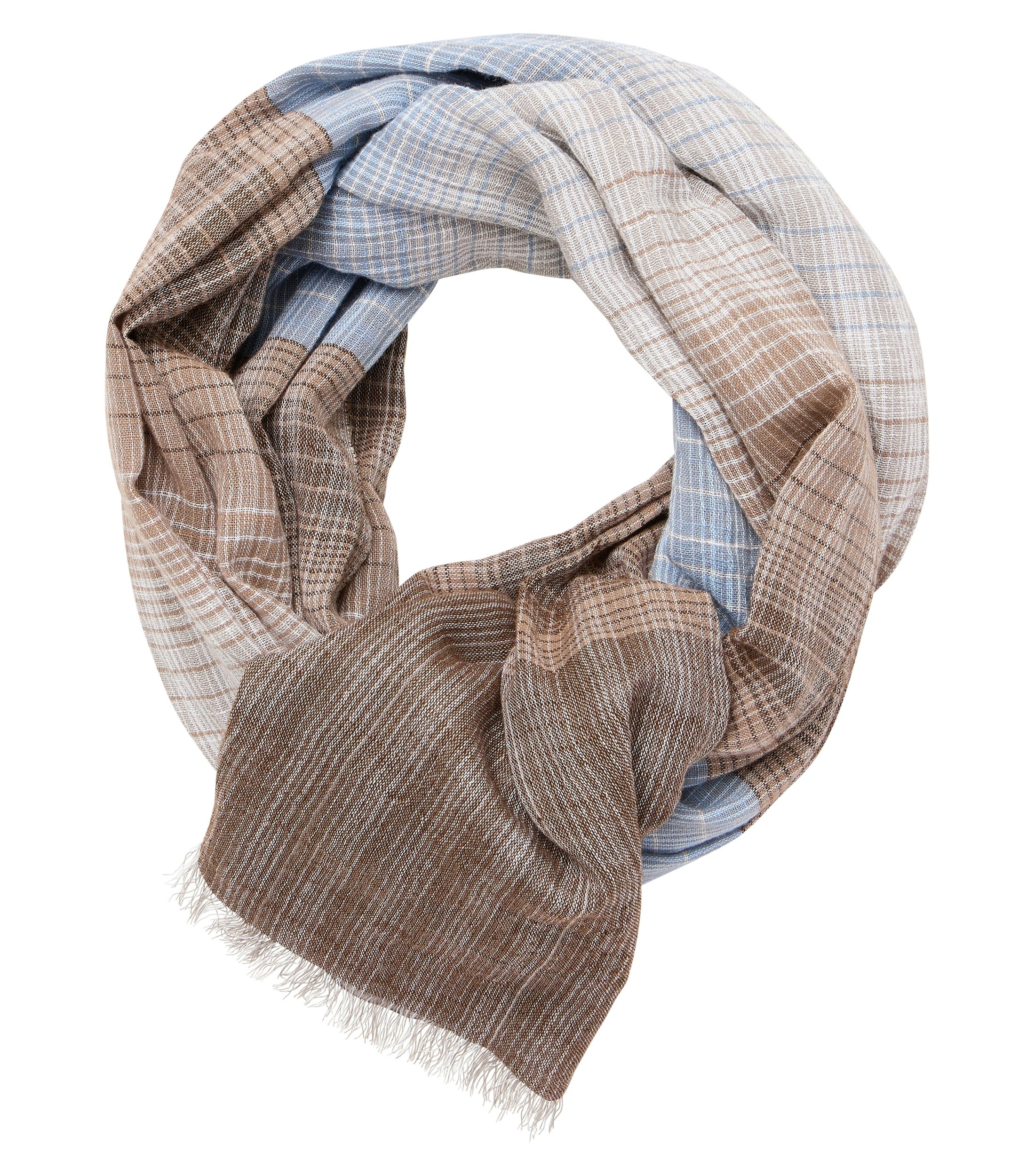 Ein Schal im uni Muster in der Farbe Beige