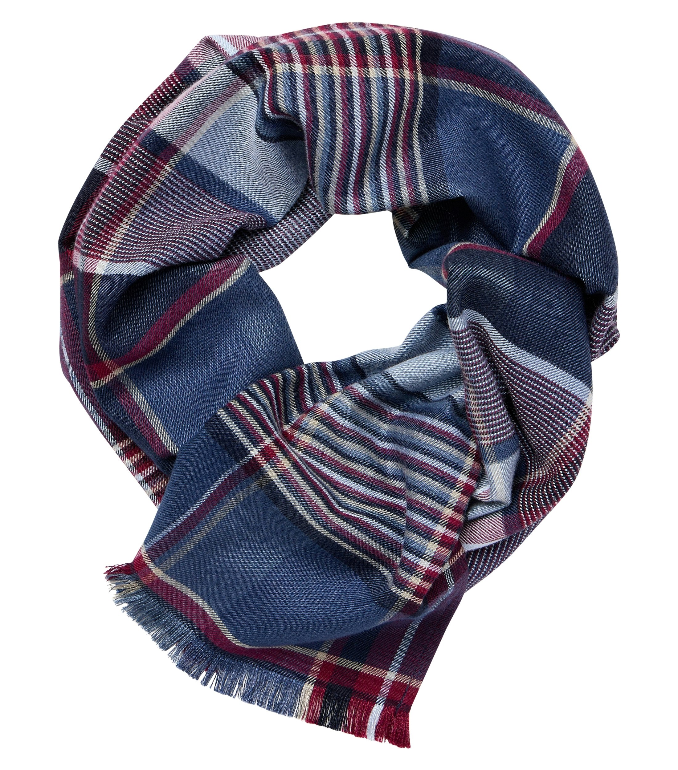 Ein Schal im uni Muster in der Farbe rot