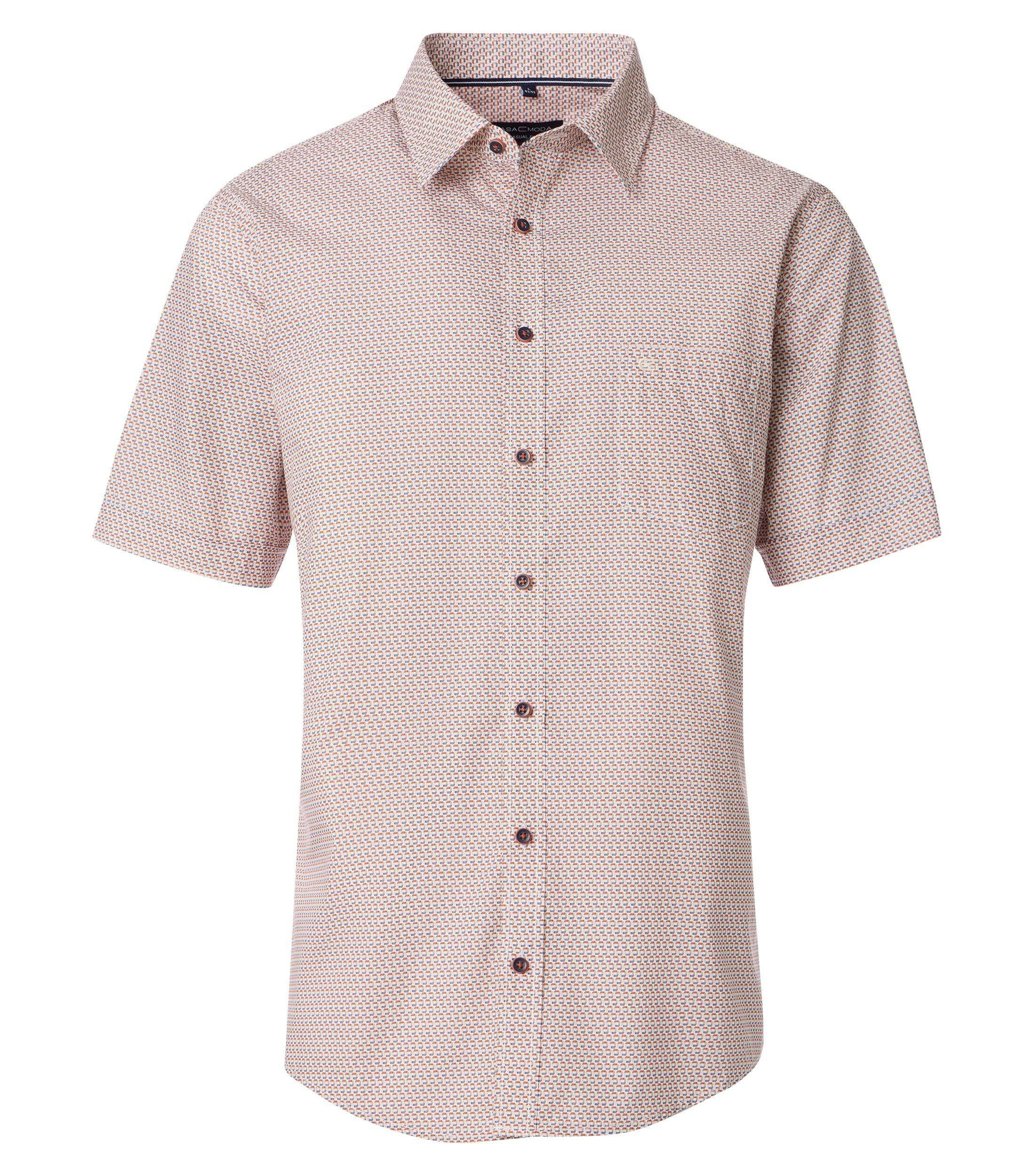 Ein Freizeithemd im Print Muster in der Farbe Hellrot