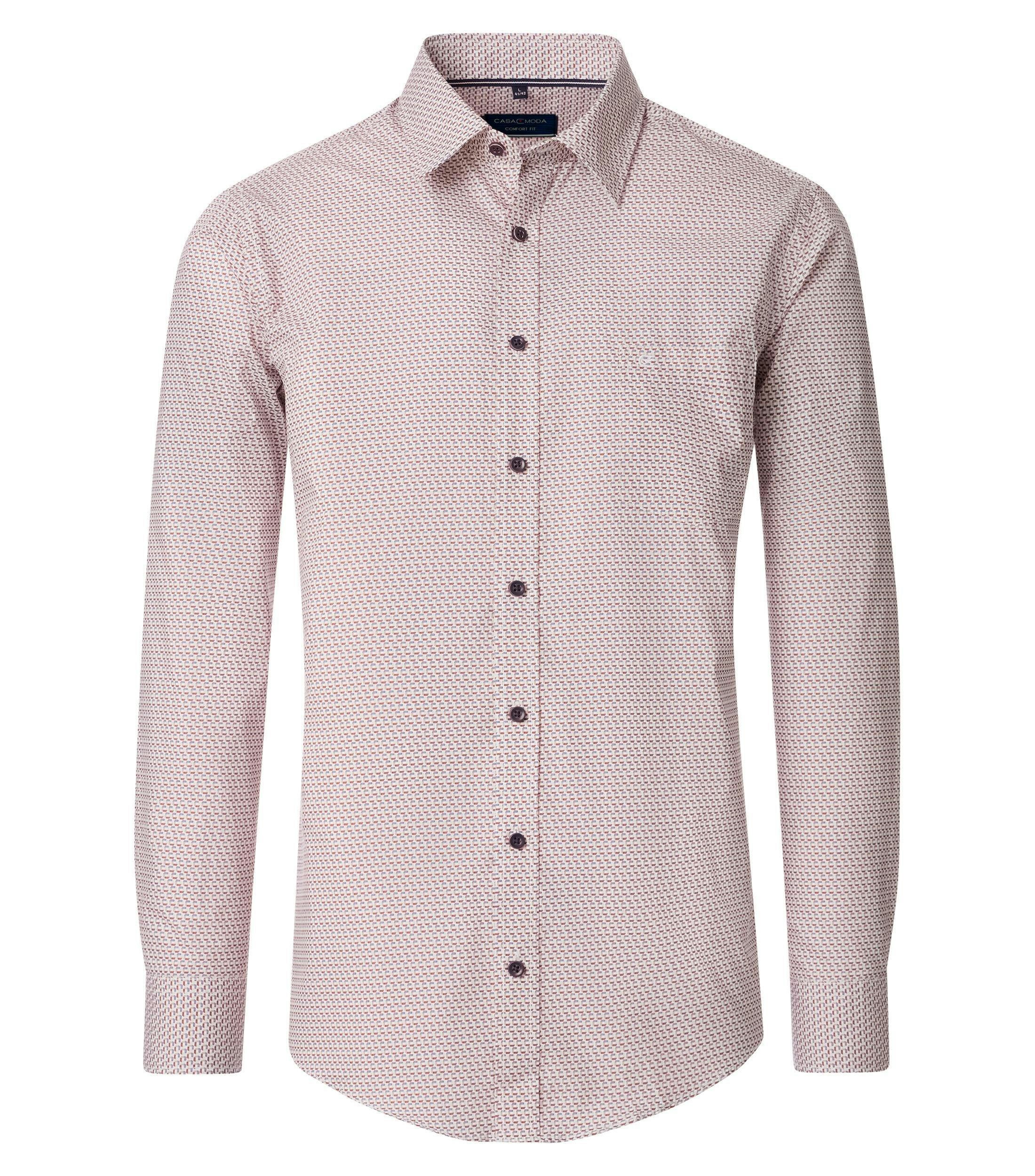Ein Freizeithemd im Print Muster in der Farbe Rosarot