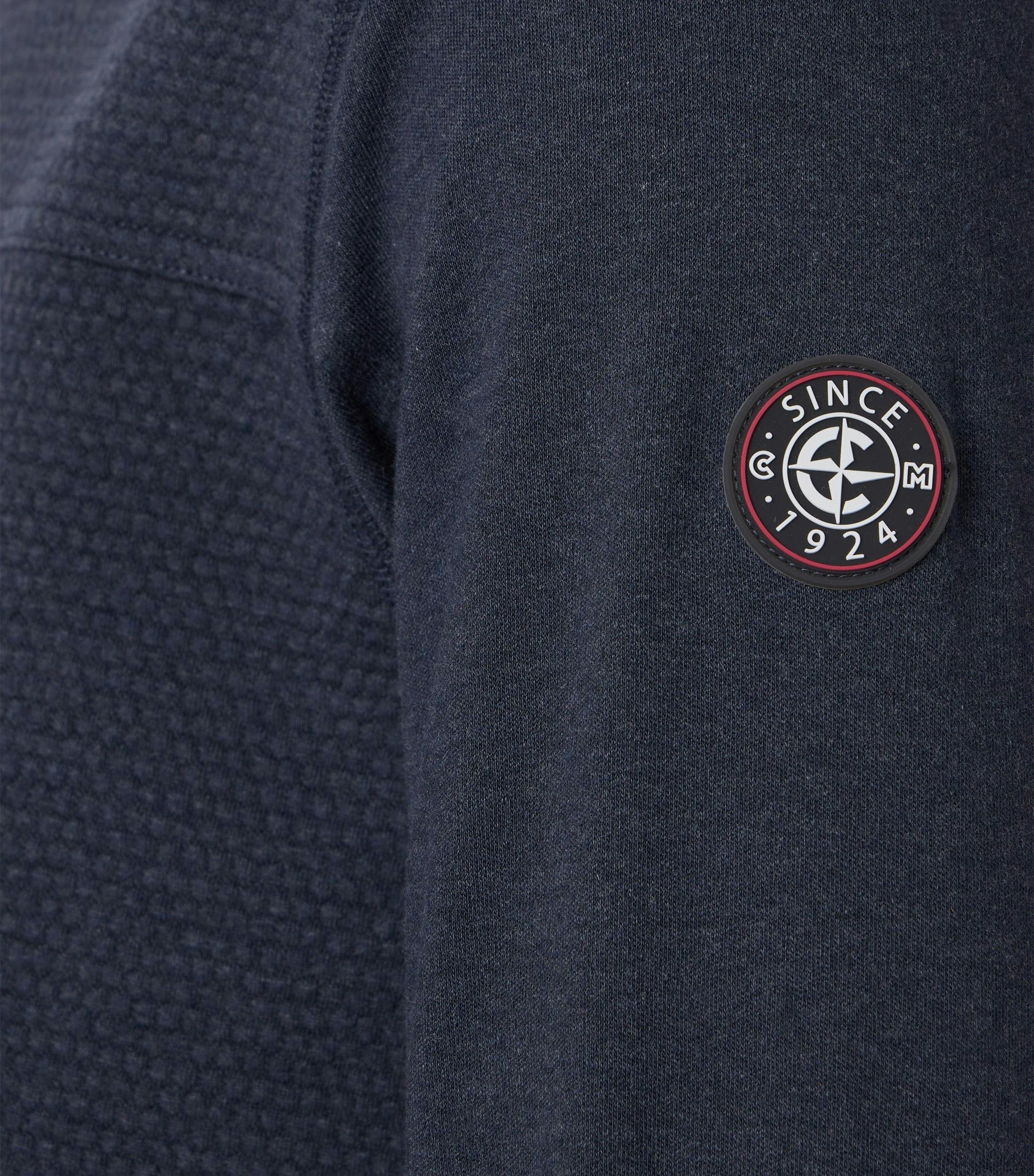 Ein Sweatjacke im uni Muster in der Farbe Blau