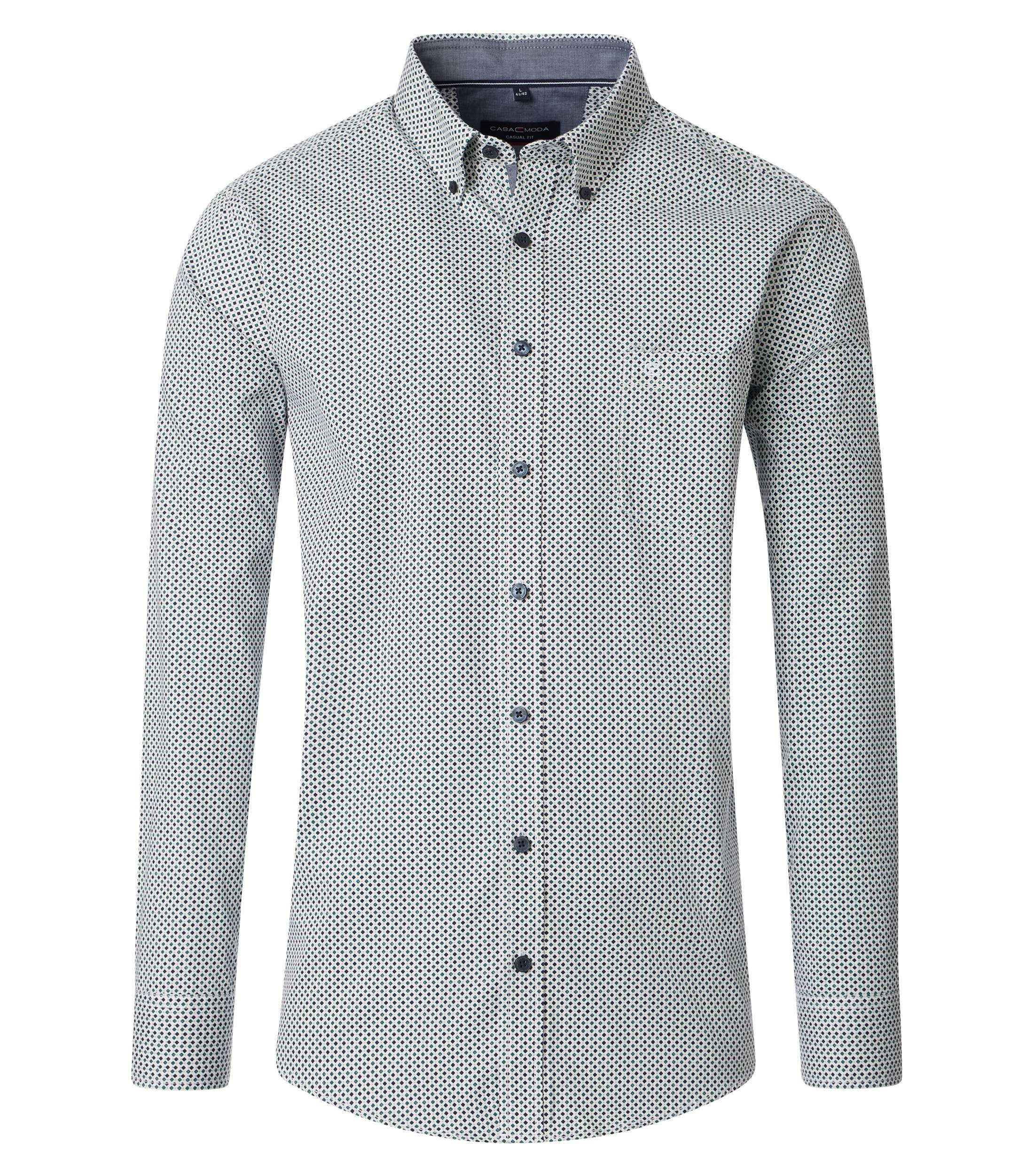 Ein Freizeithemd im Print Muster in der Farbe Blau