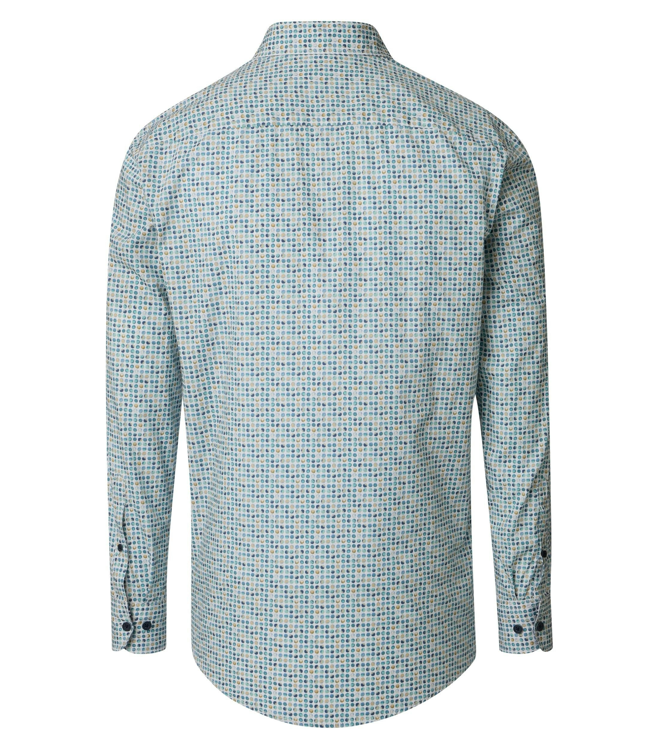 Ein Freizeithemd im Print Muster in der Farbe Blau