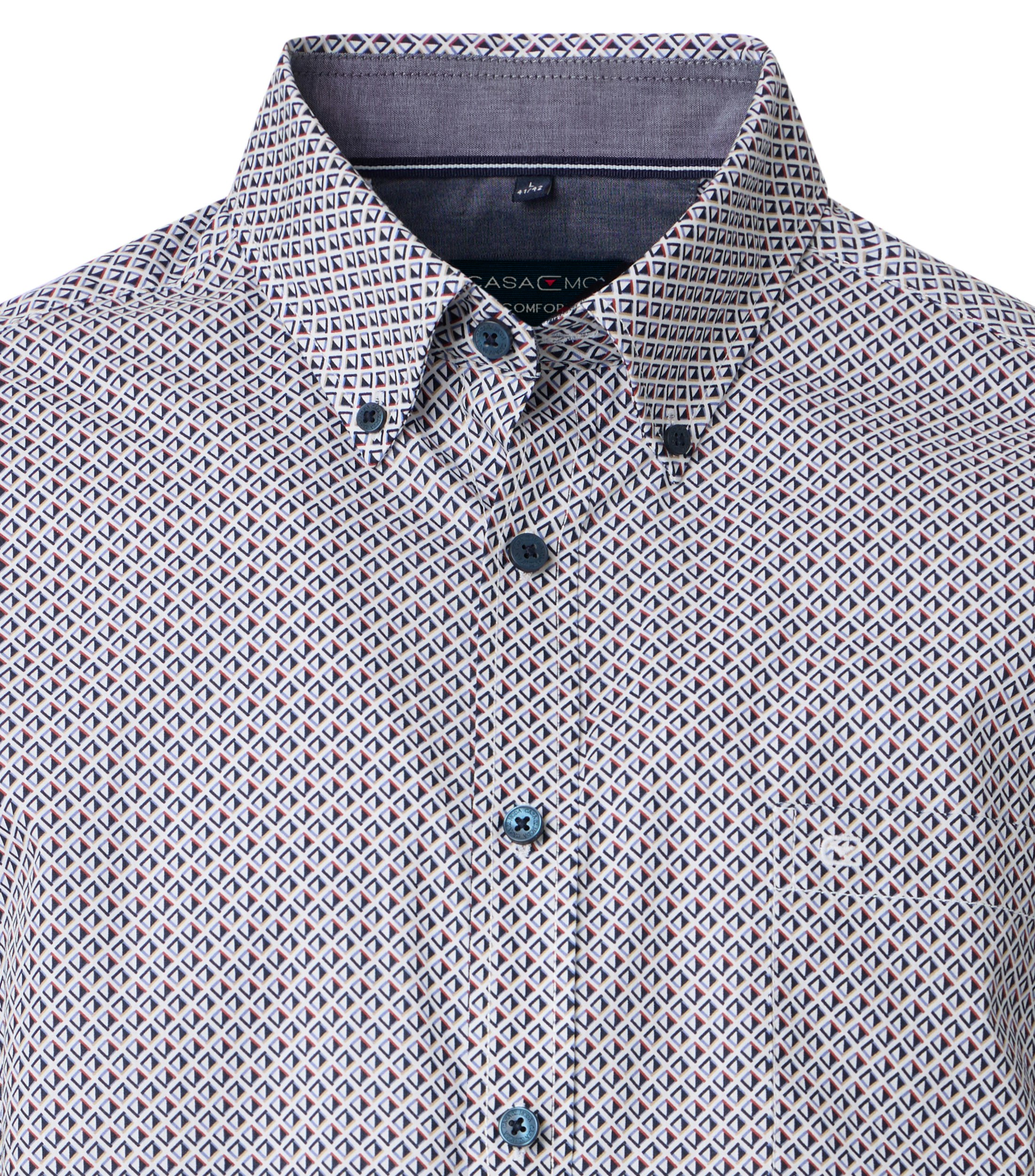 Ein Freizeithemd im Print Muster in der Farbe Blau