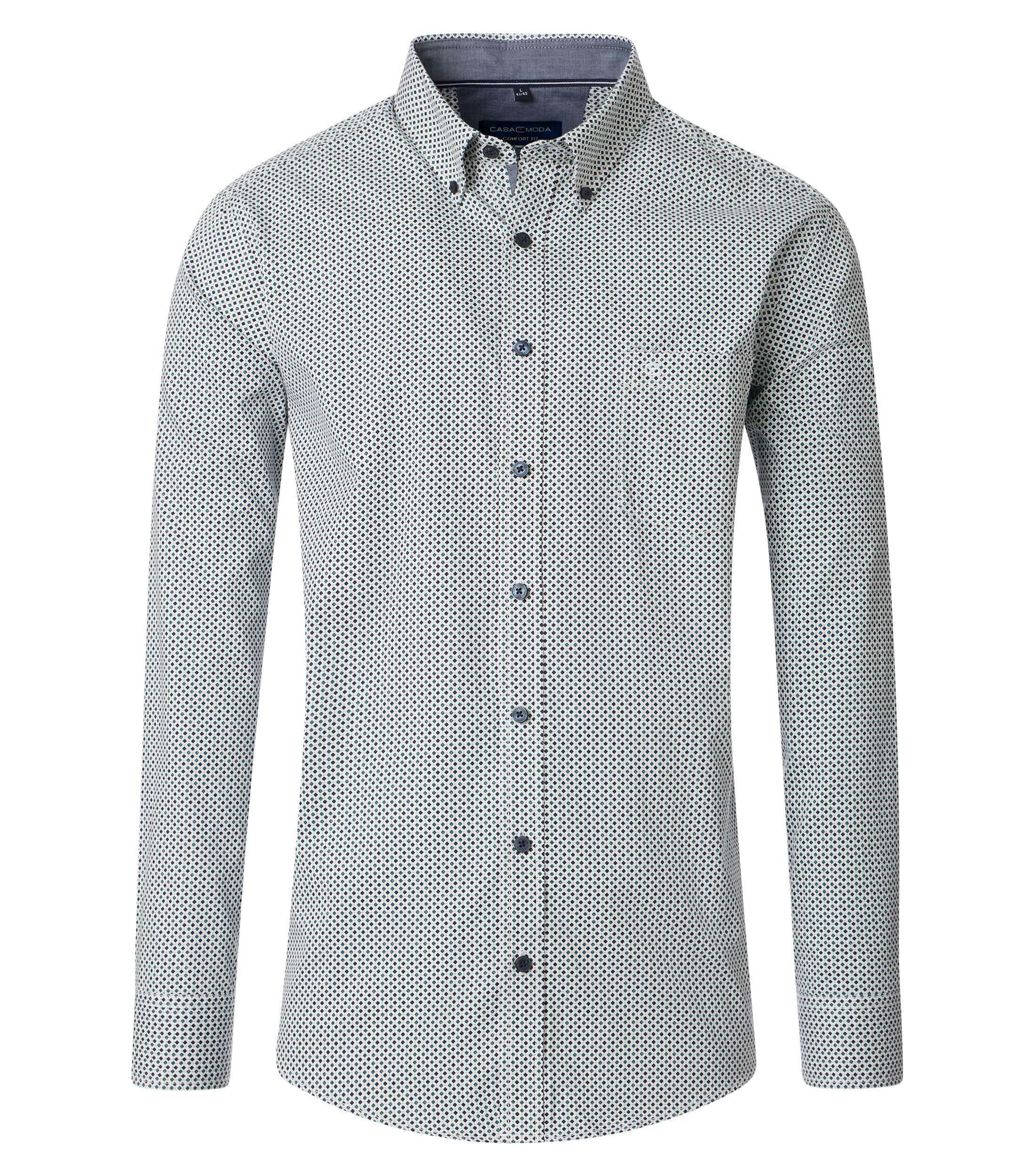 Ein Freizeithemd im Print Muster in der Farbe Blau