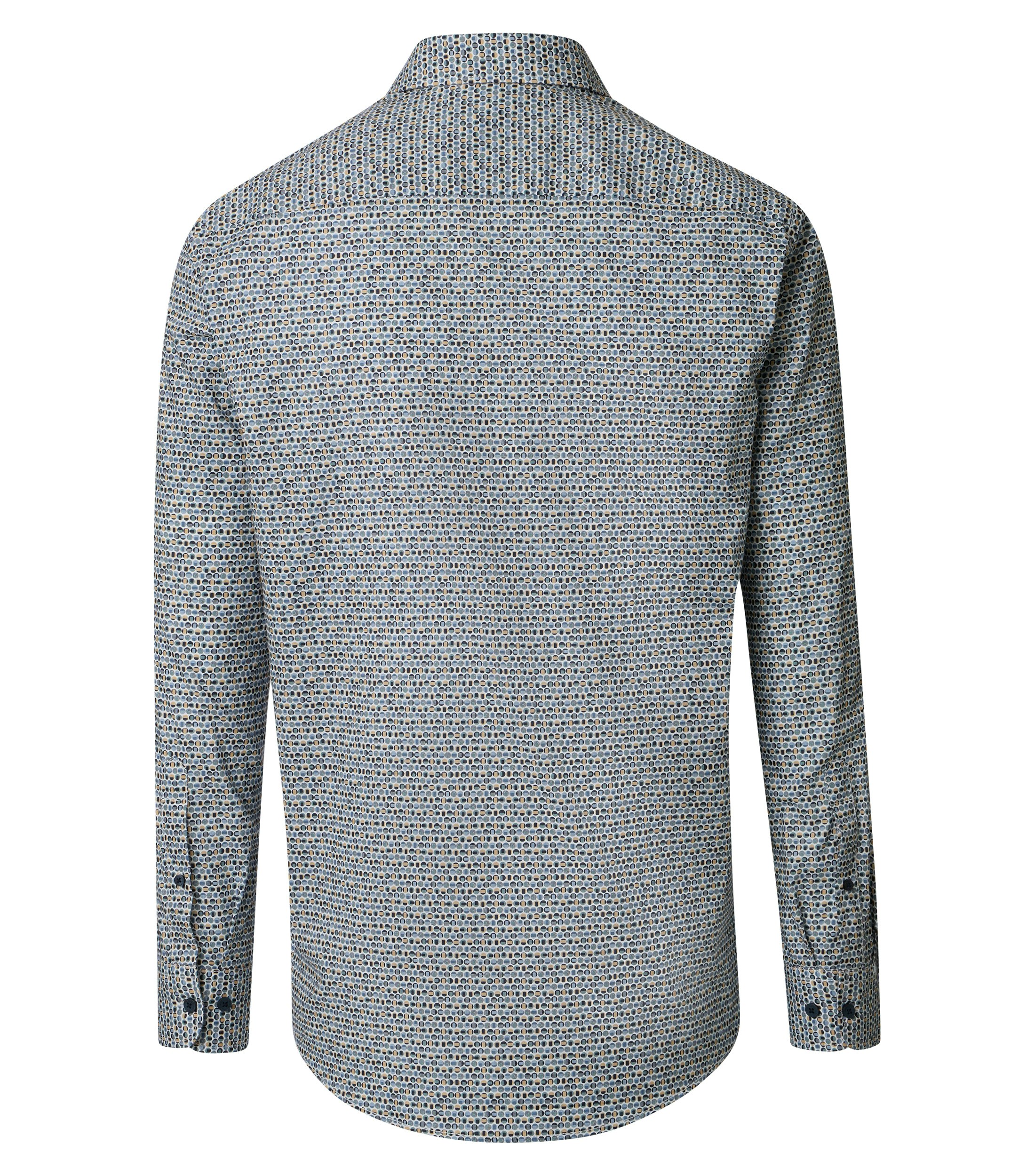 Ein Freizeithemd im Print Muster in der Farbe Blau