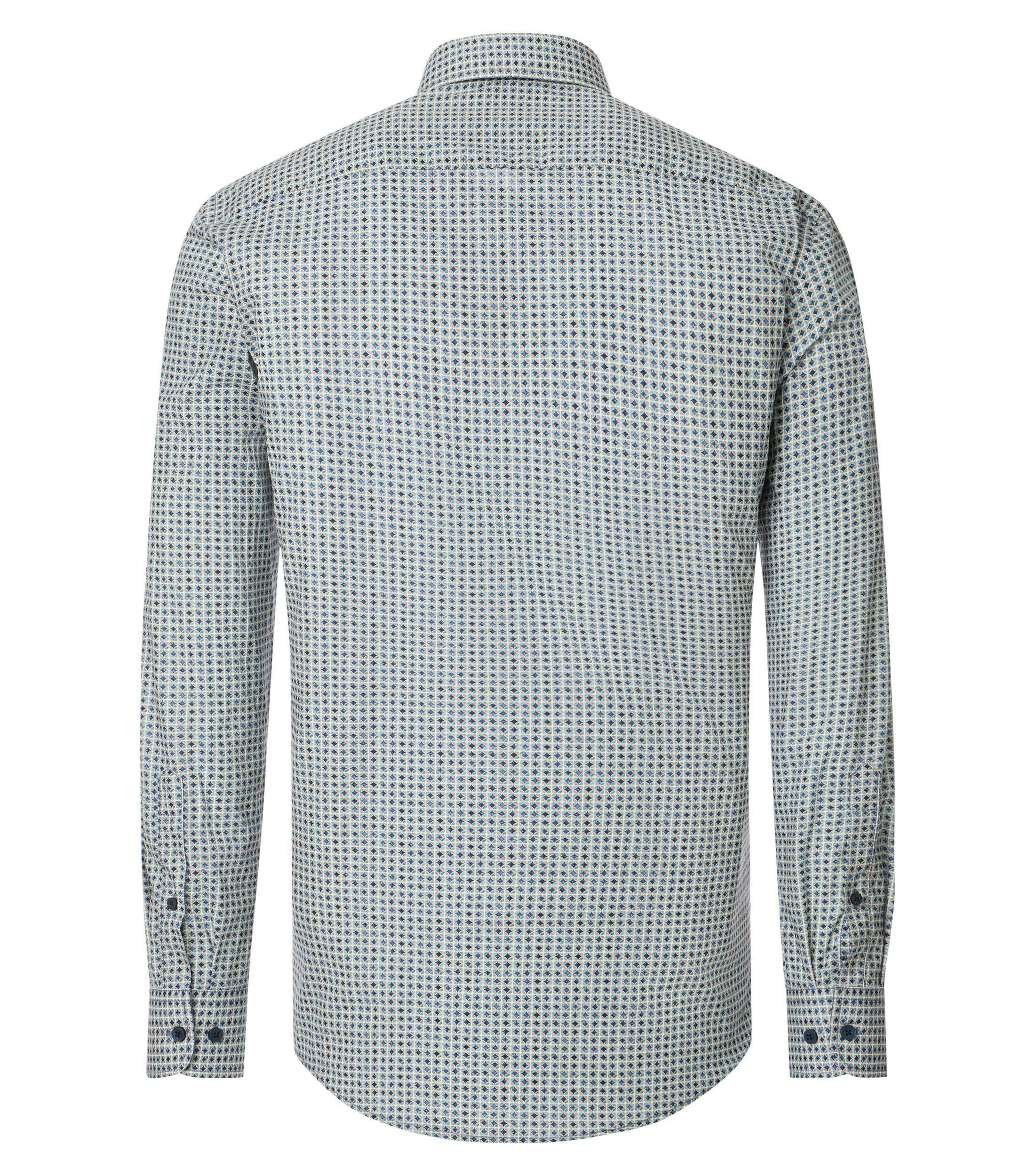 Ein Freizeithemd im Print Muster in der Farbe Blau