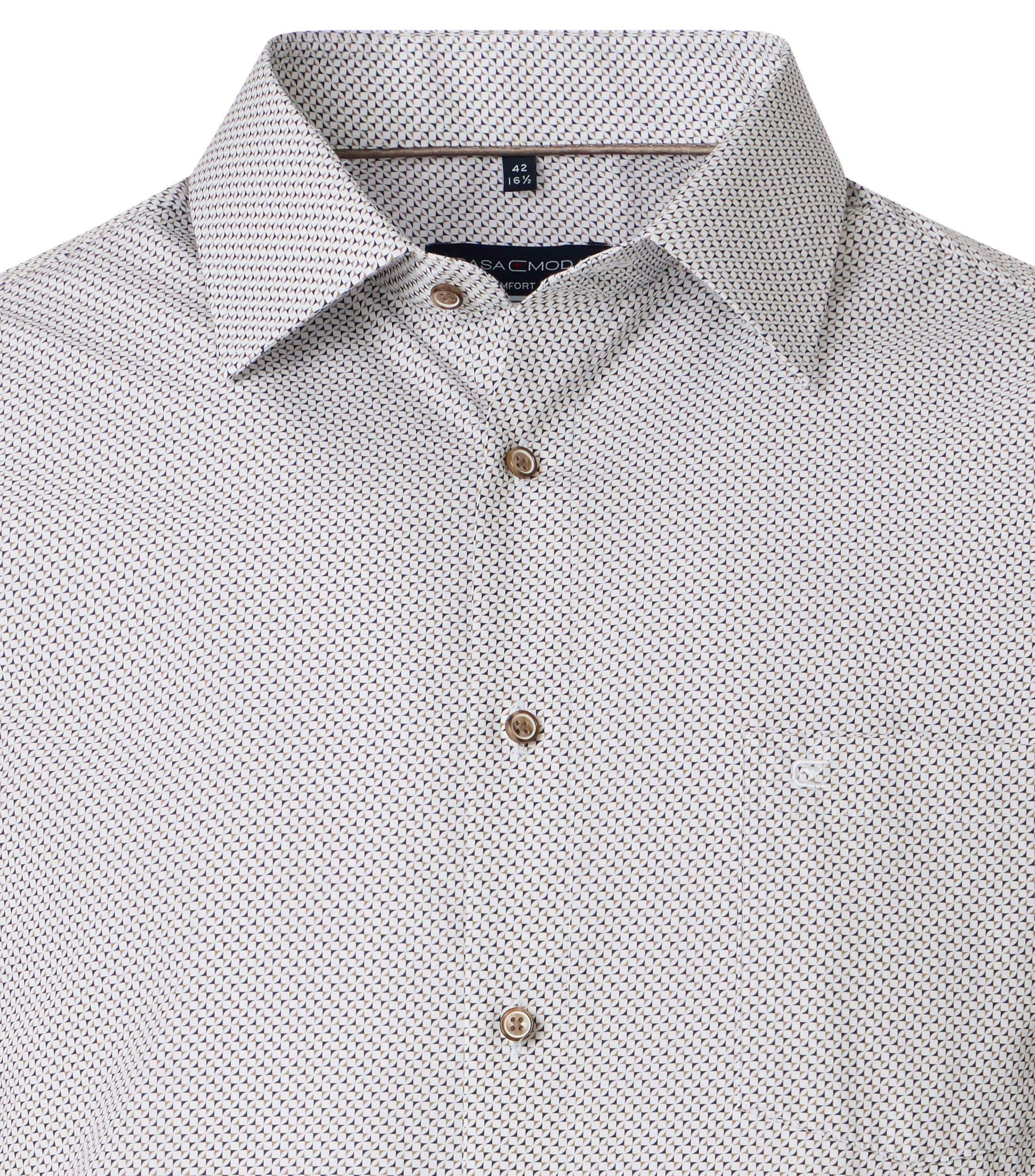 Ein Businesshemd im Print Muster in der Farbe Beige