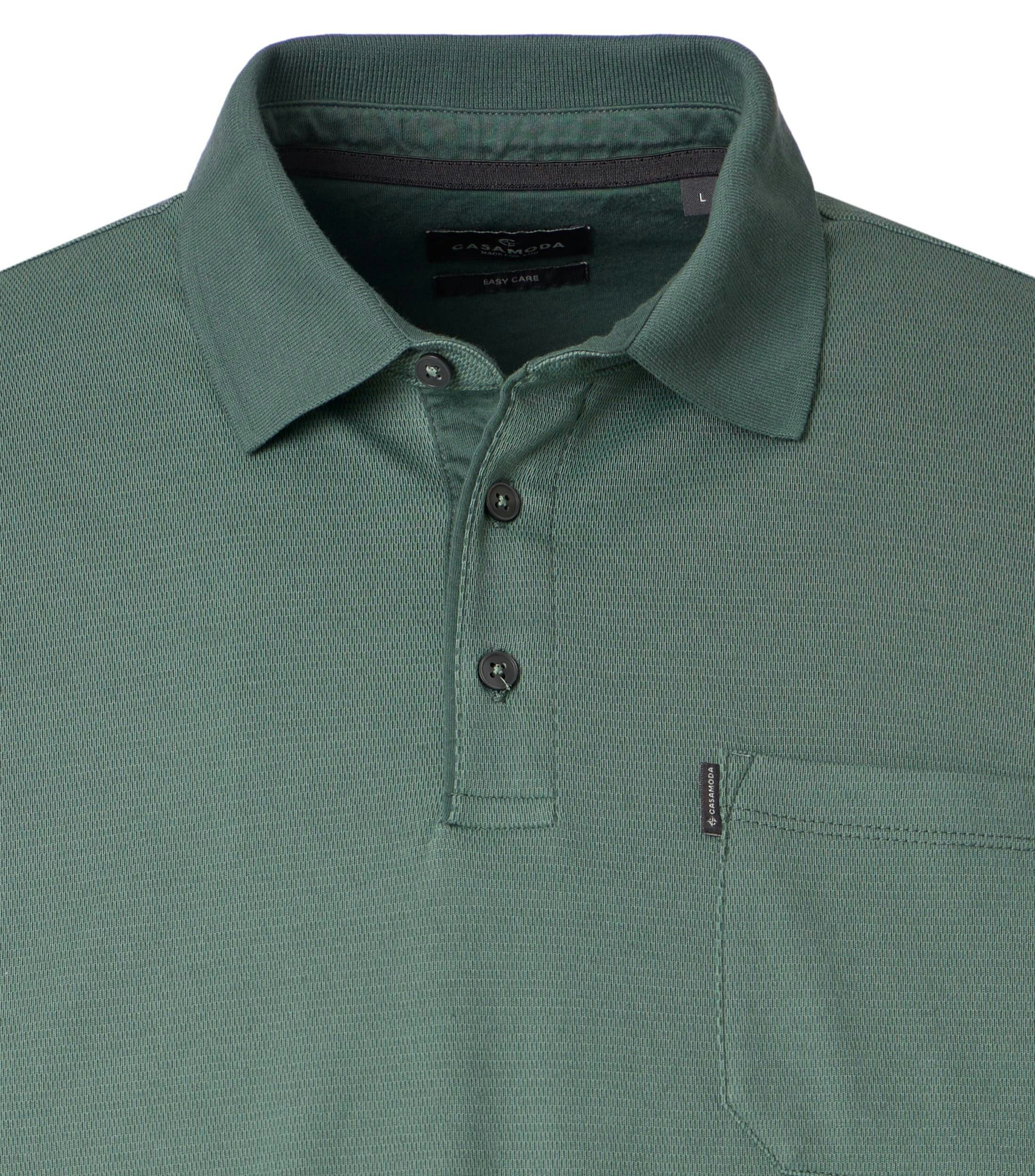 Ein Polo-Shirt im gestreift Muster in der Farbe Grün