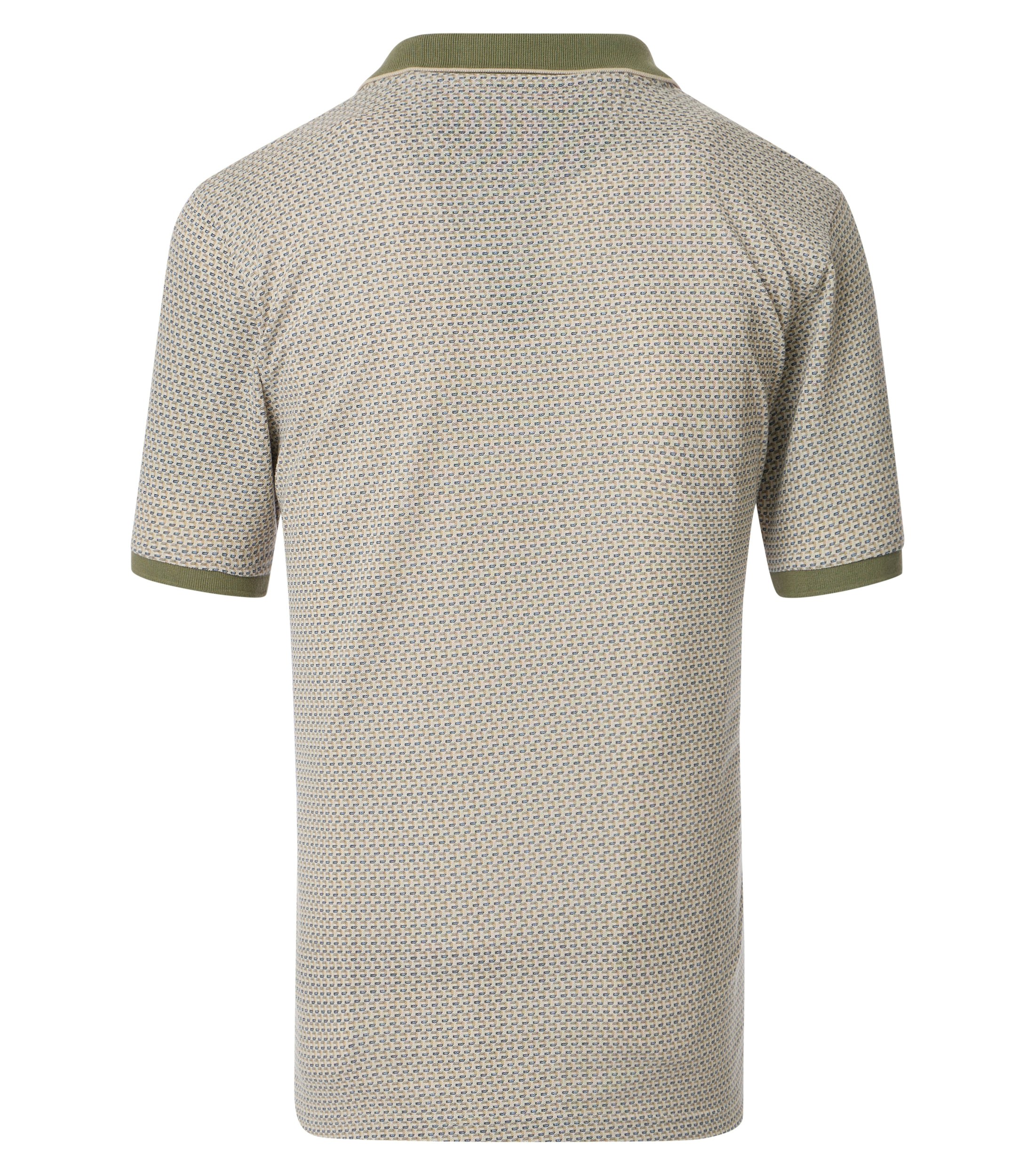 Ein Polo-Shirt im Print Muster in der Farbe Hellgrün