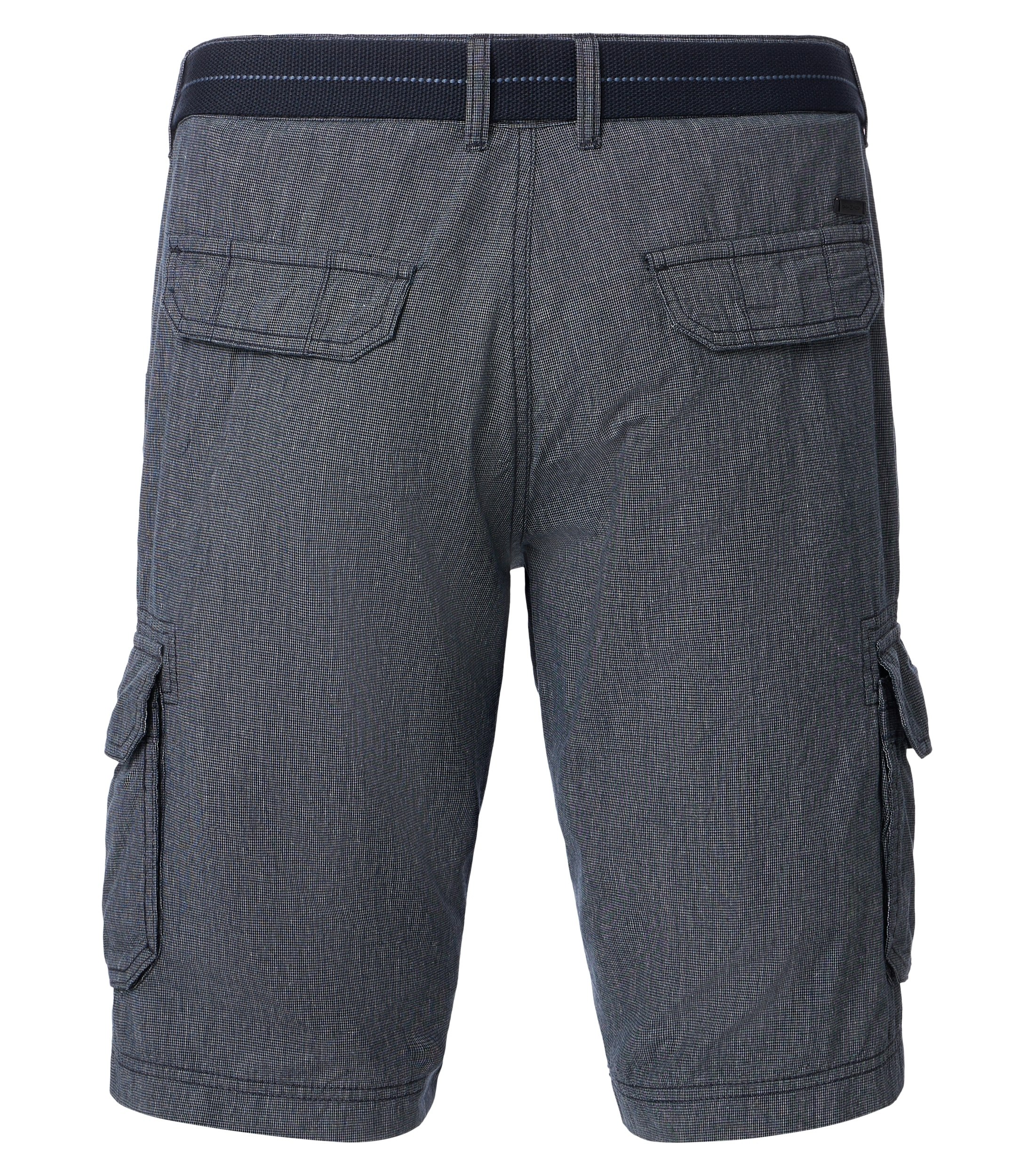 Ein Shorts im uni Muster in der Farbe graues Mittelblau