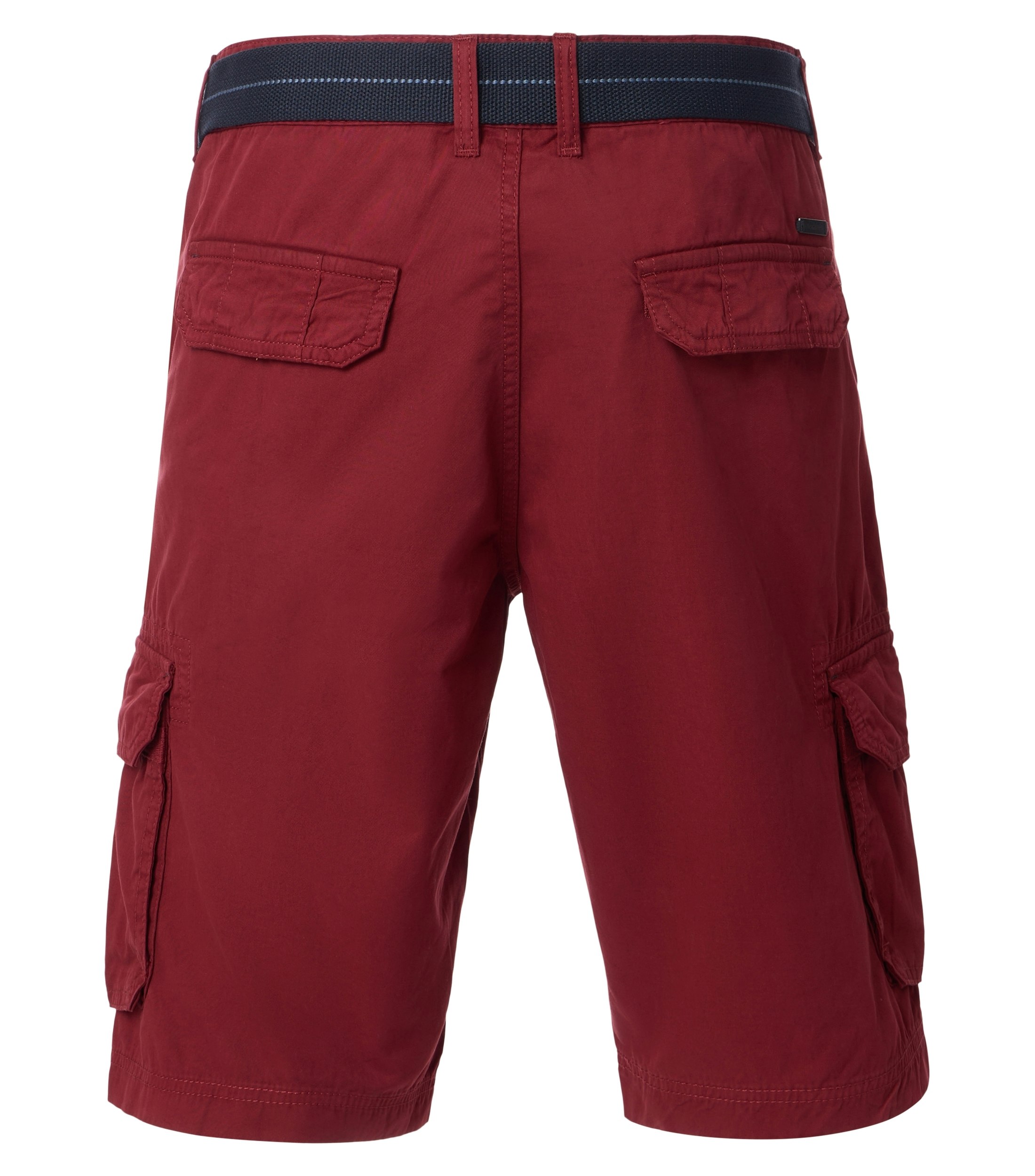 Eine Shorts im uni Muster in der Farbe Dunkelrot