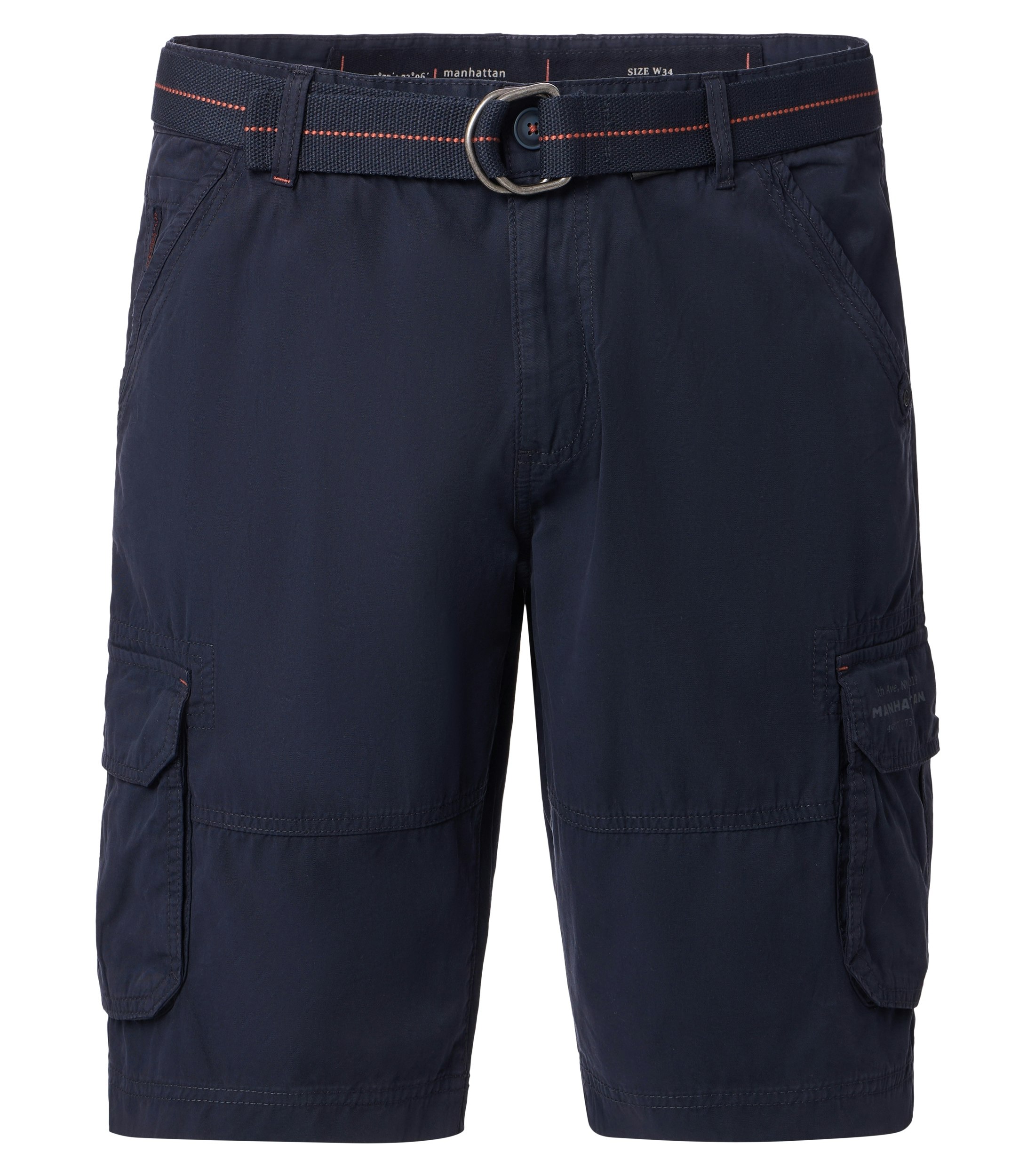 Eine Shorts im uni Muster in der Farbe Dunkelblau