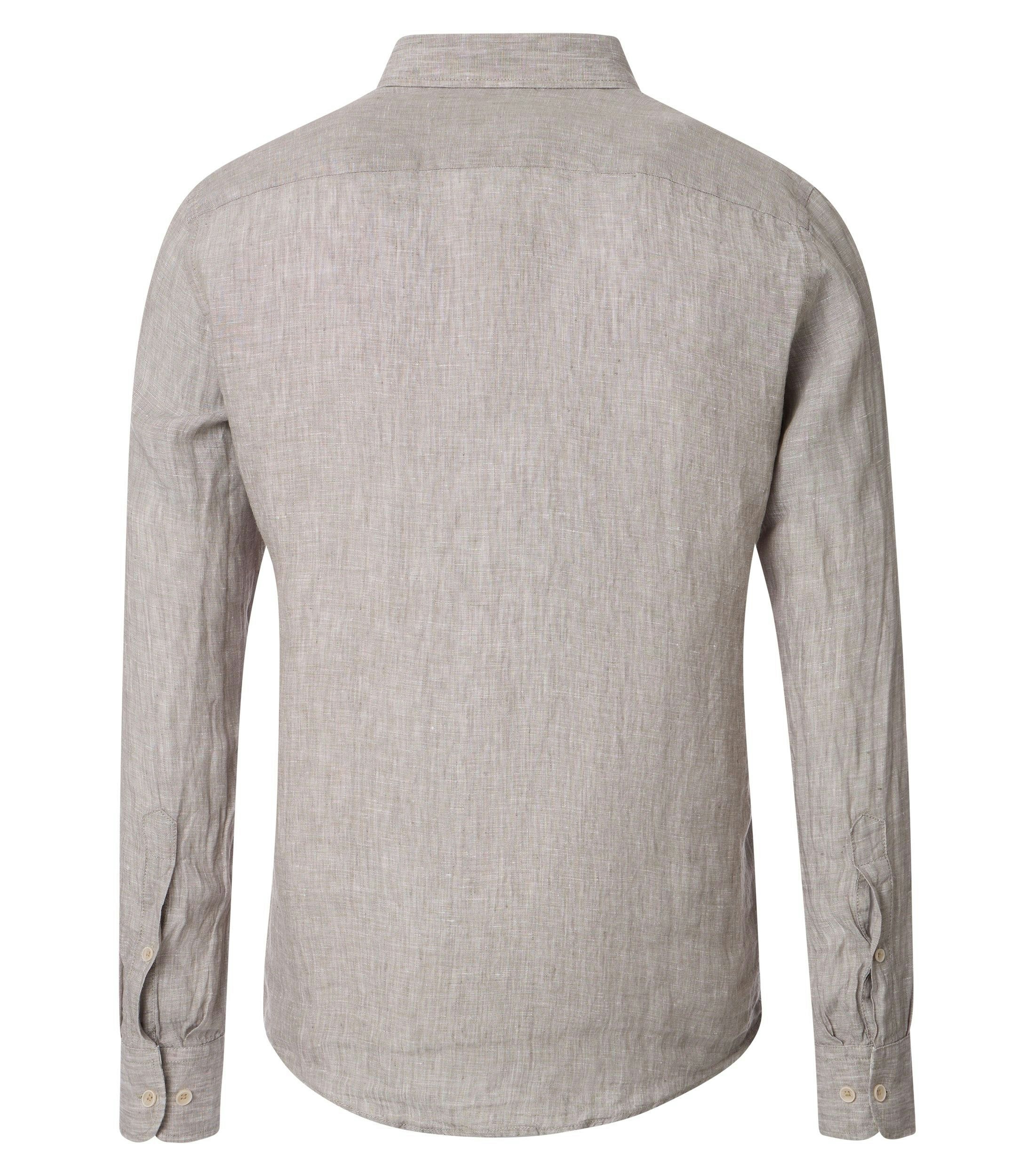 Ein Freizeithemd im uni Muster in der Farbe Beige