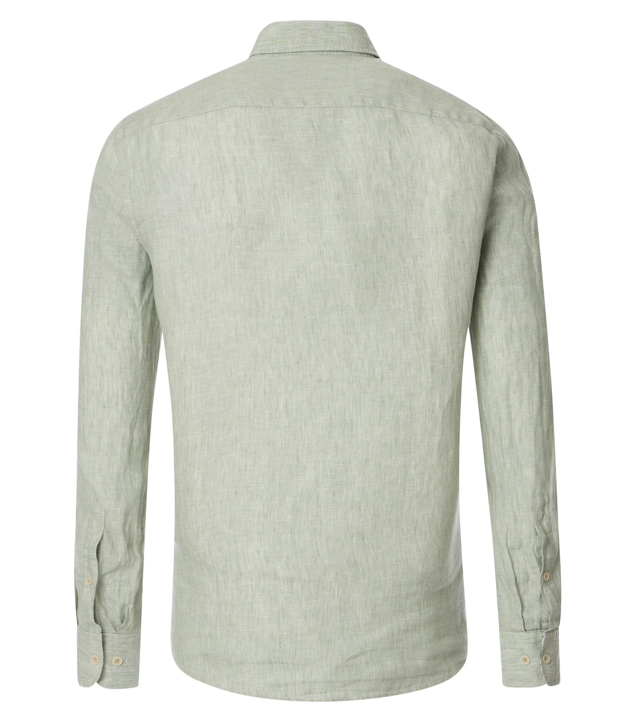 Ein Freizeithemd im uni Muster in der Farbe grün