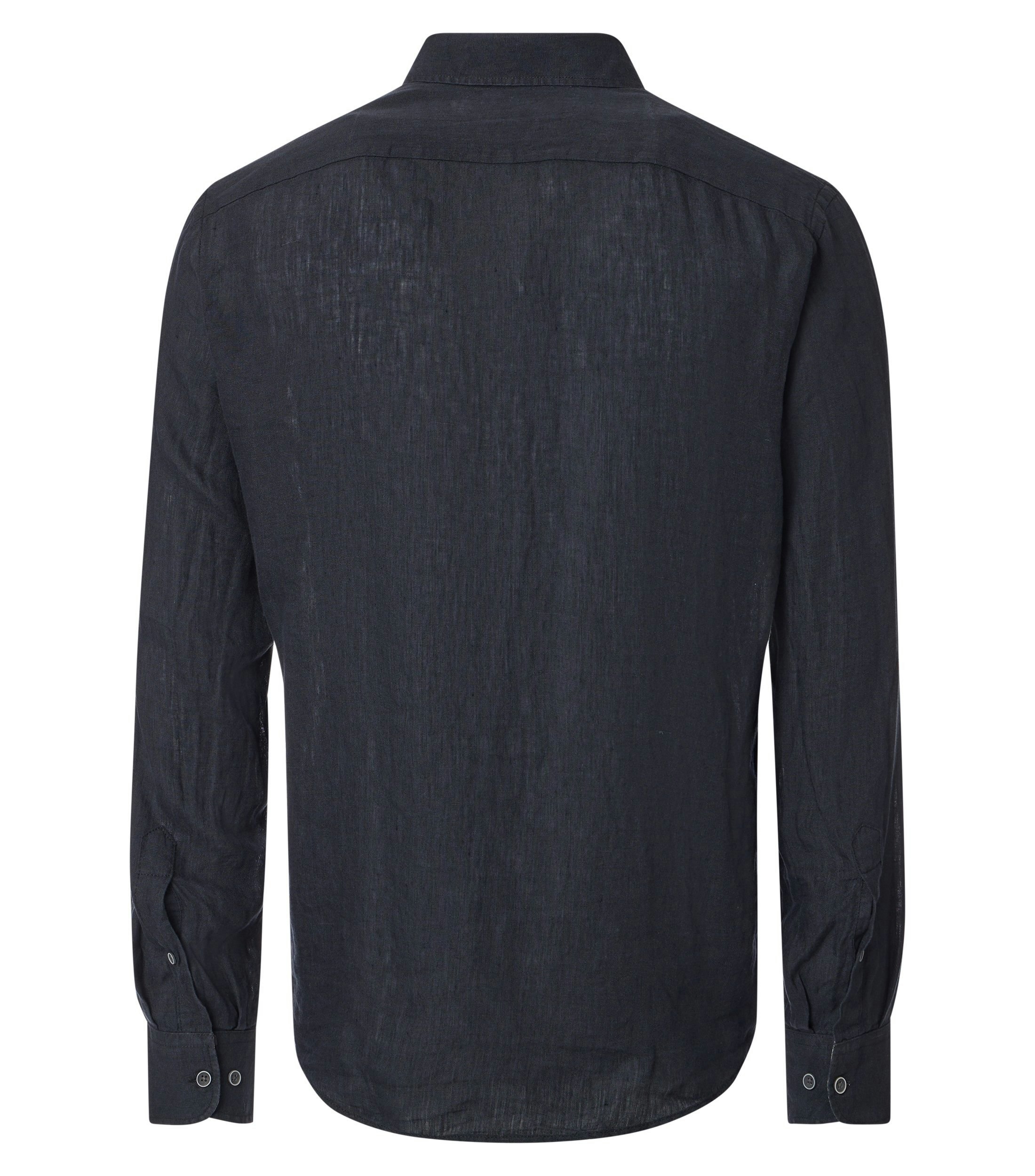 Ein Freizeithemd im uni Muster in der Farbe schwarz