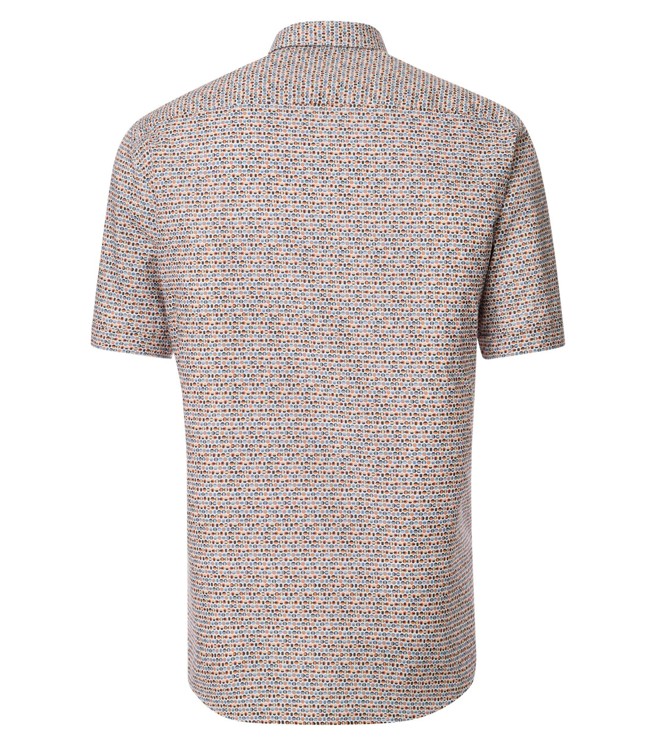 Ein Freizeithemd im Print Muster in der Farbe Dunkelorange
