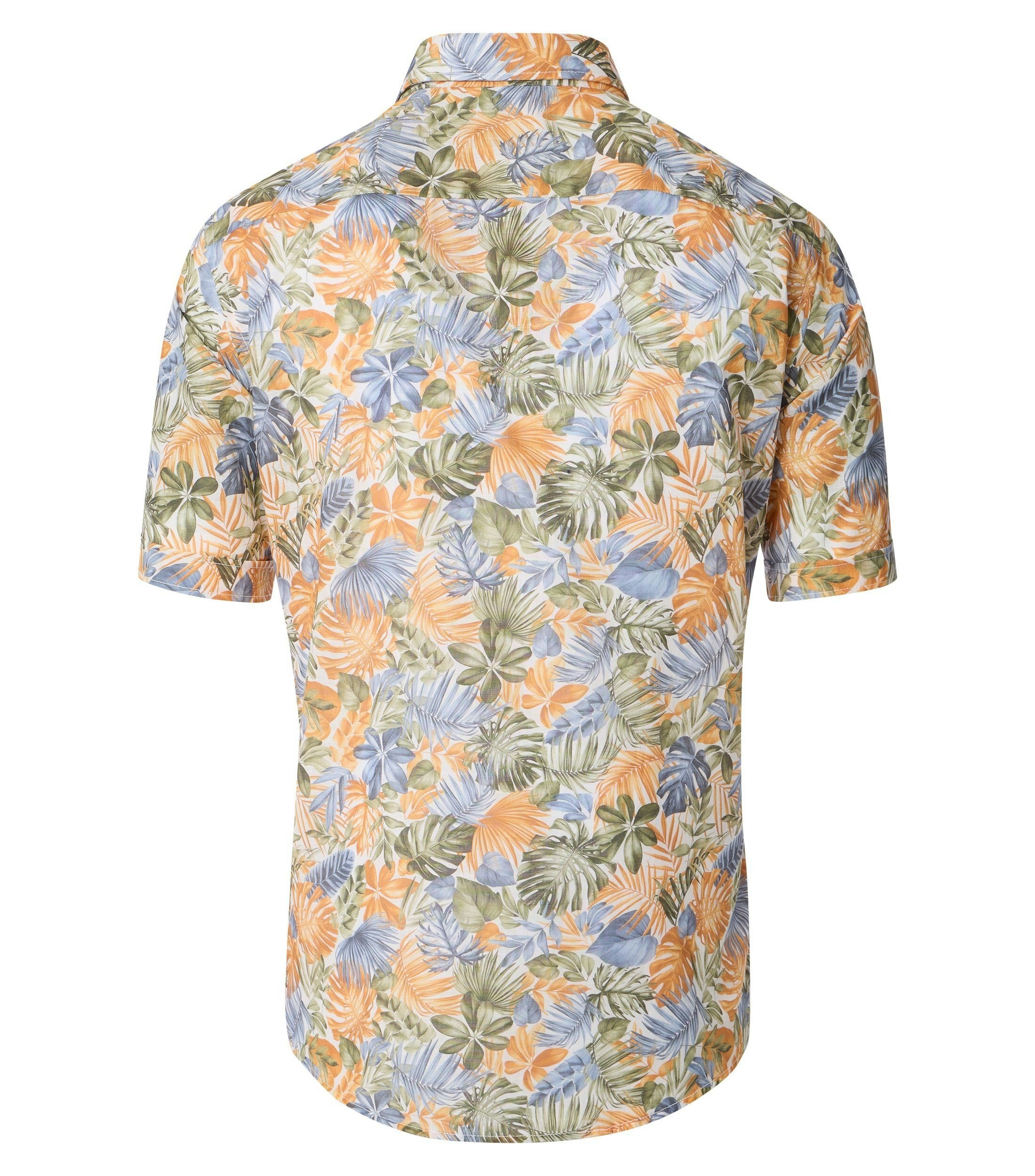 Ein Freizeithemd im Print Muster in der Farbe Orange