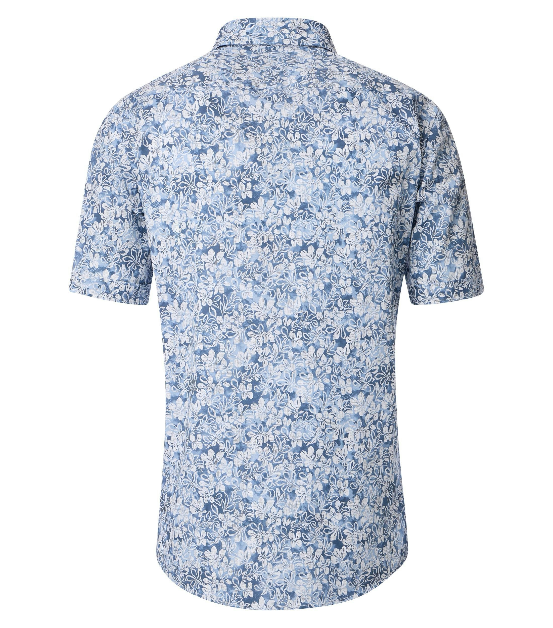 Ein Freizeithemd im Print Muster in der Farbe Blau