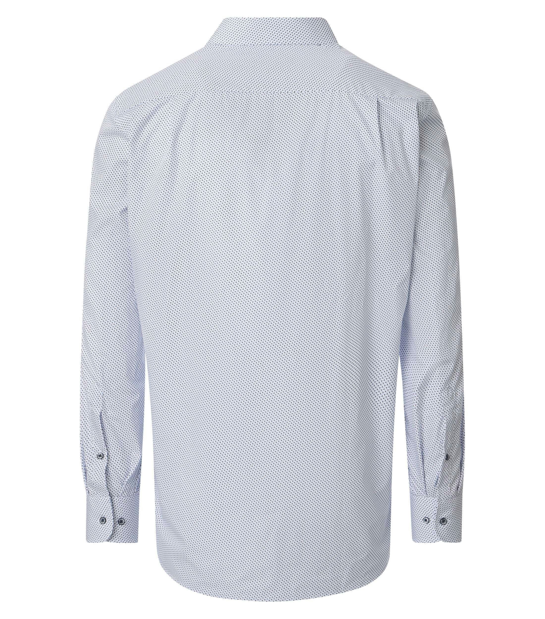 Ein Businesshemd im Print Muster in der Farbe Hellblau