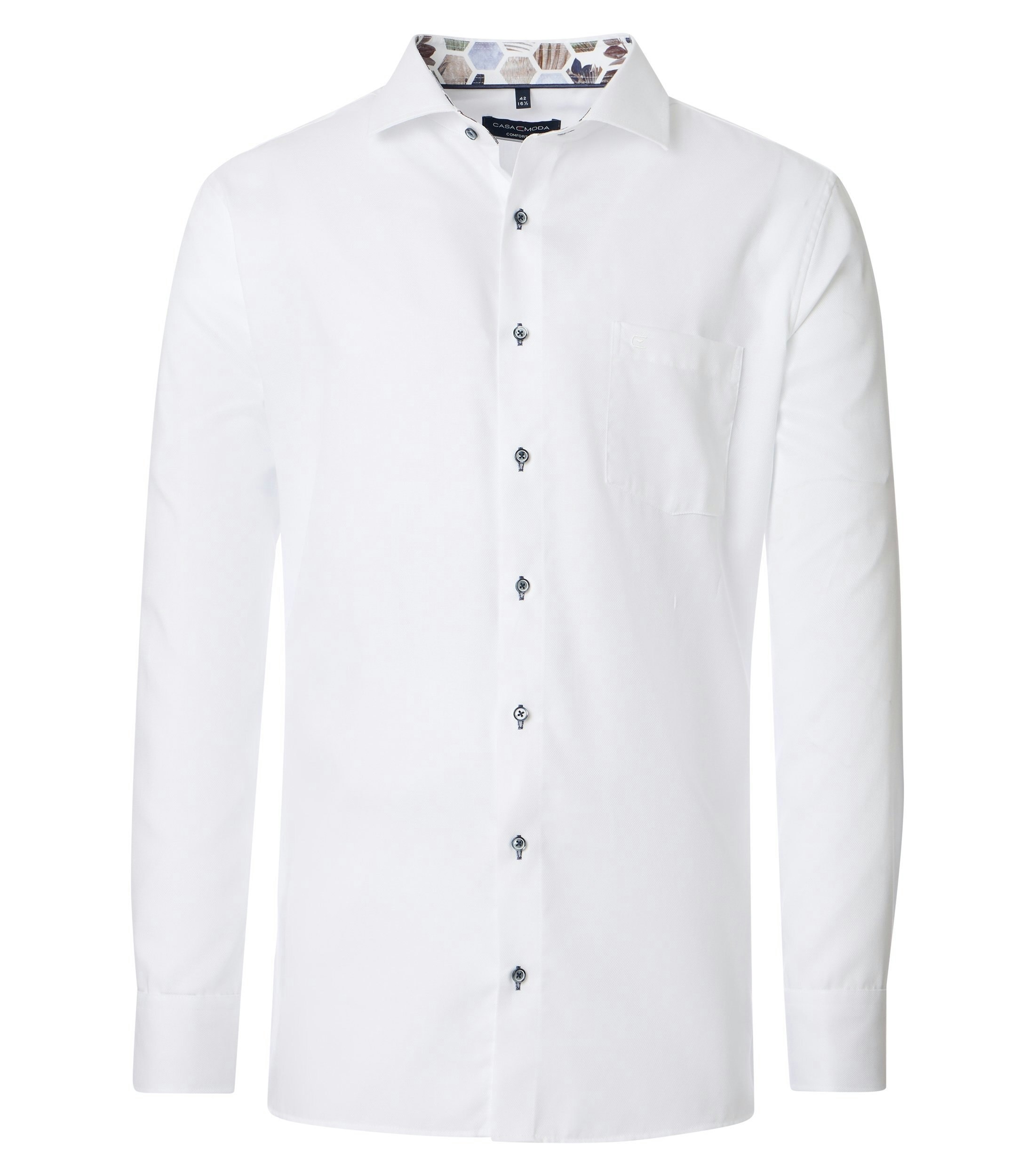 Ein Businesshemd im uni Muster in der Farbe Weiß