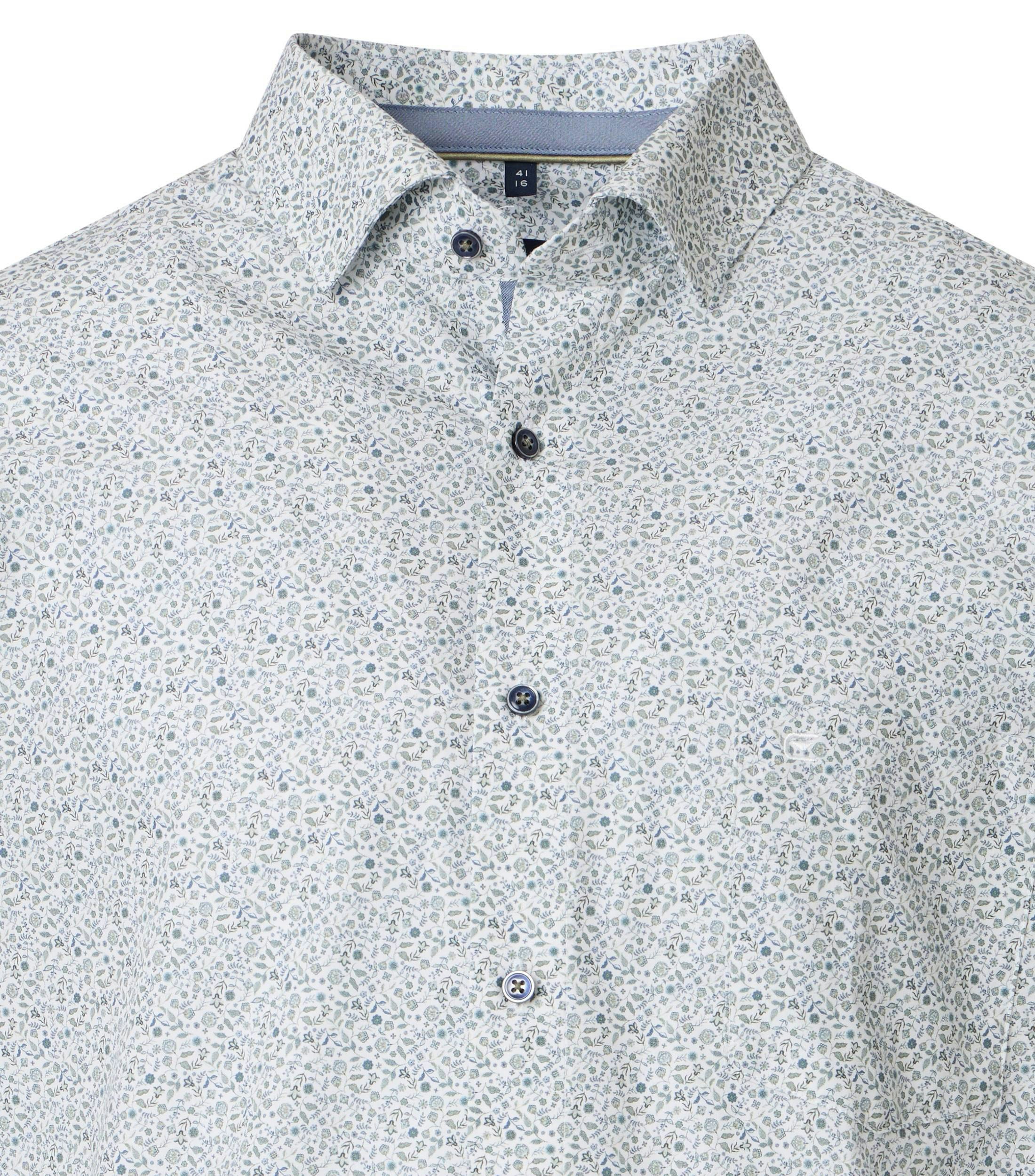 Ein Businesshemd im Print Muster in der Farbe Grün