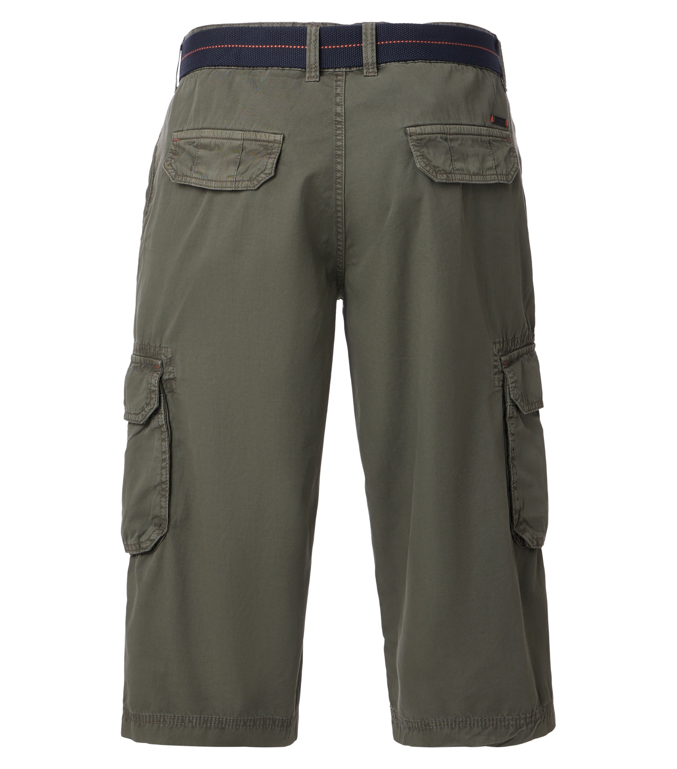 Shorts im unifarbenen Design in der Farbe Olive