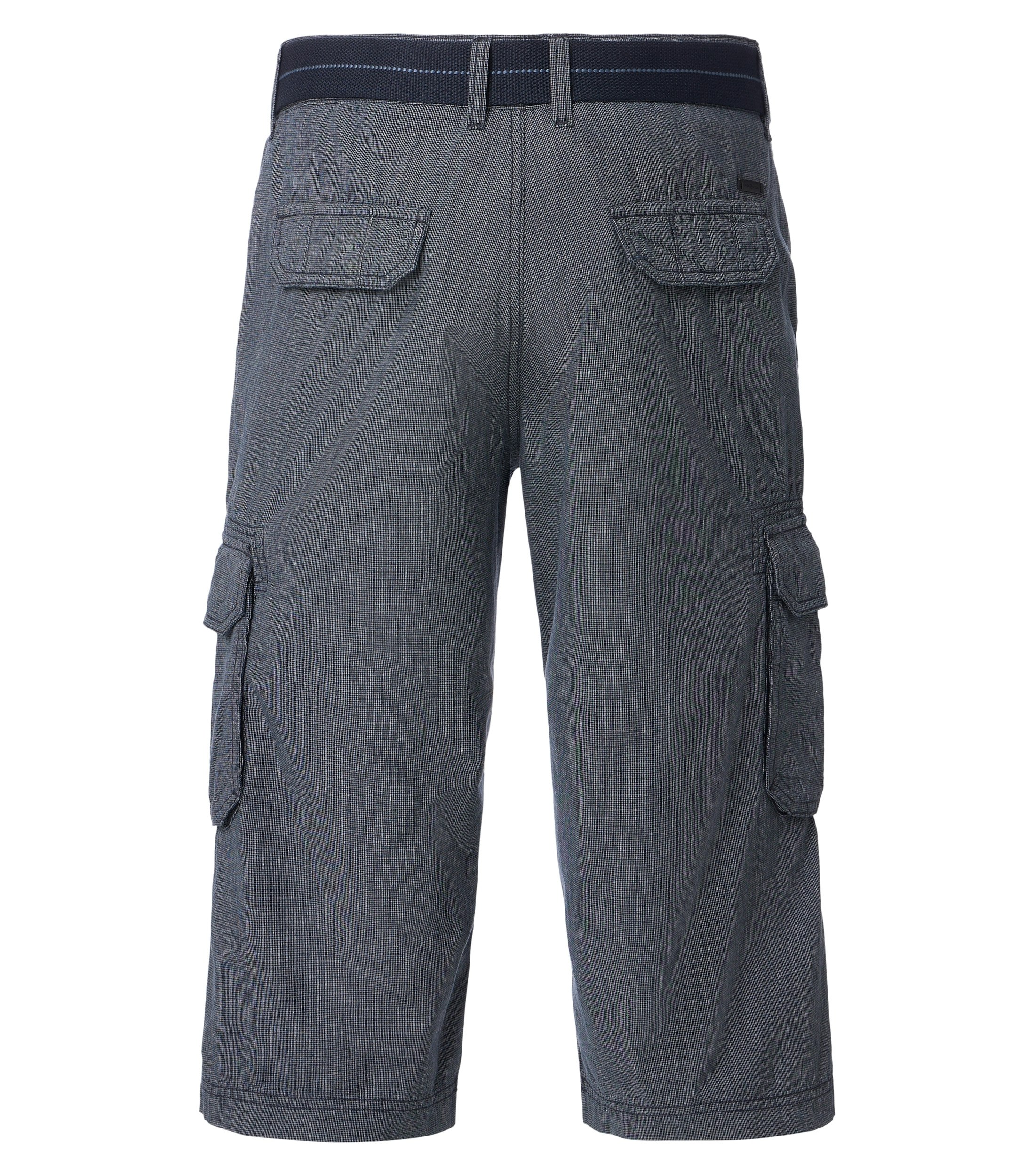 Ein Shorts im uni Muster in der Farbe graues Mittelblau