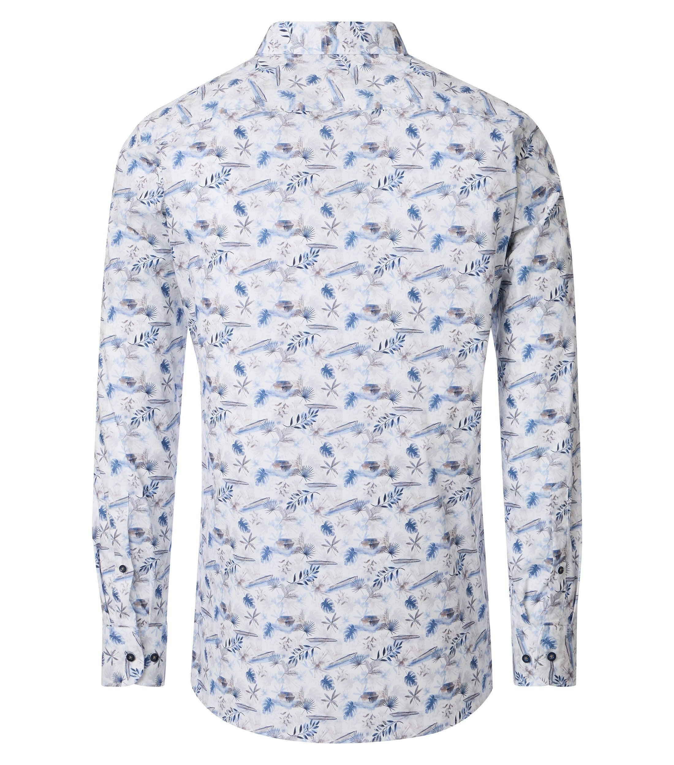 Ein Businesshemd im Print Muster in der Farbe Blau