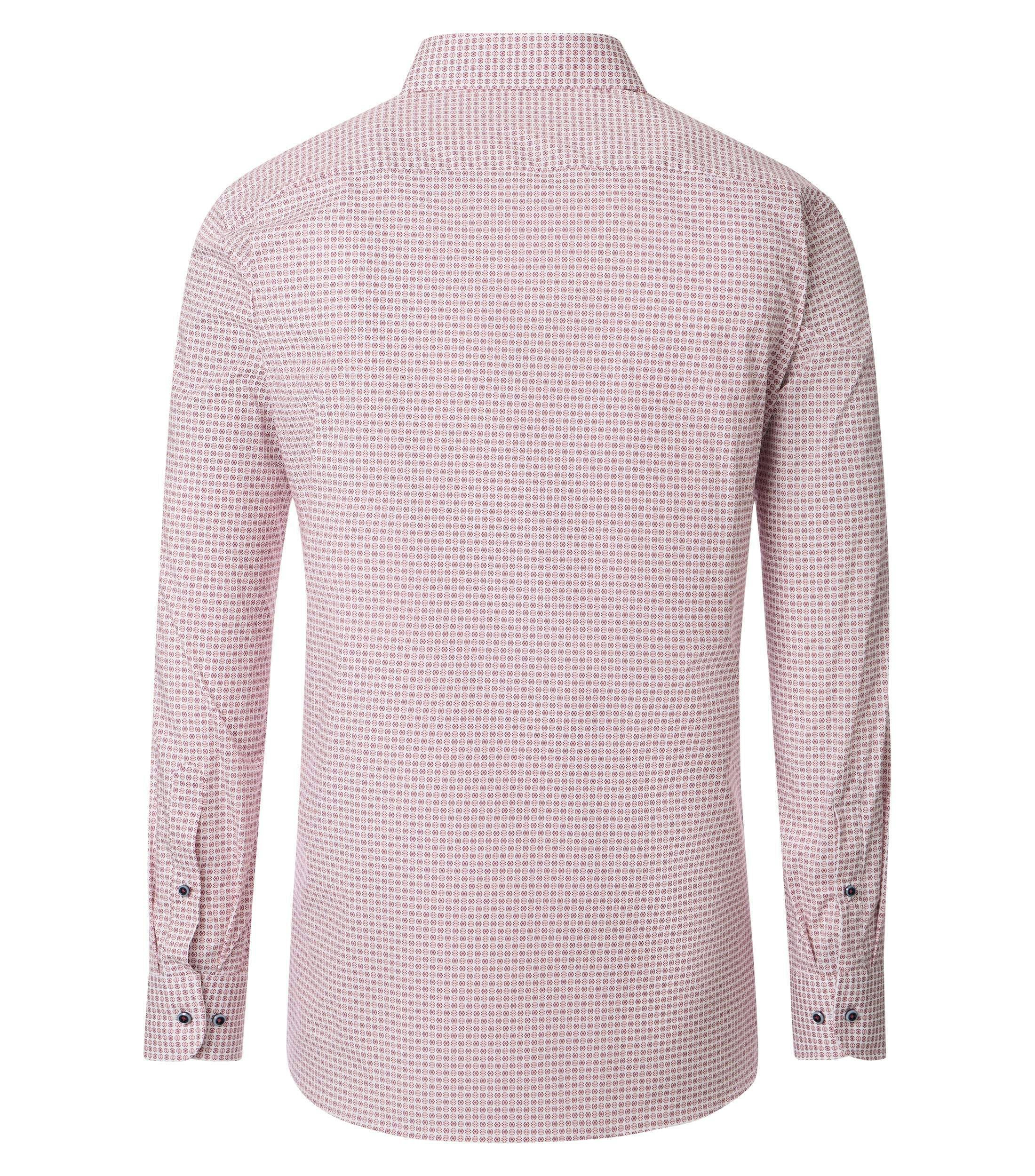 Ein Businesshemd im Print Muster in der Farbe Rot
