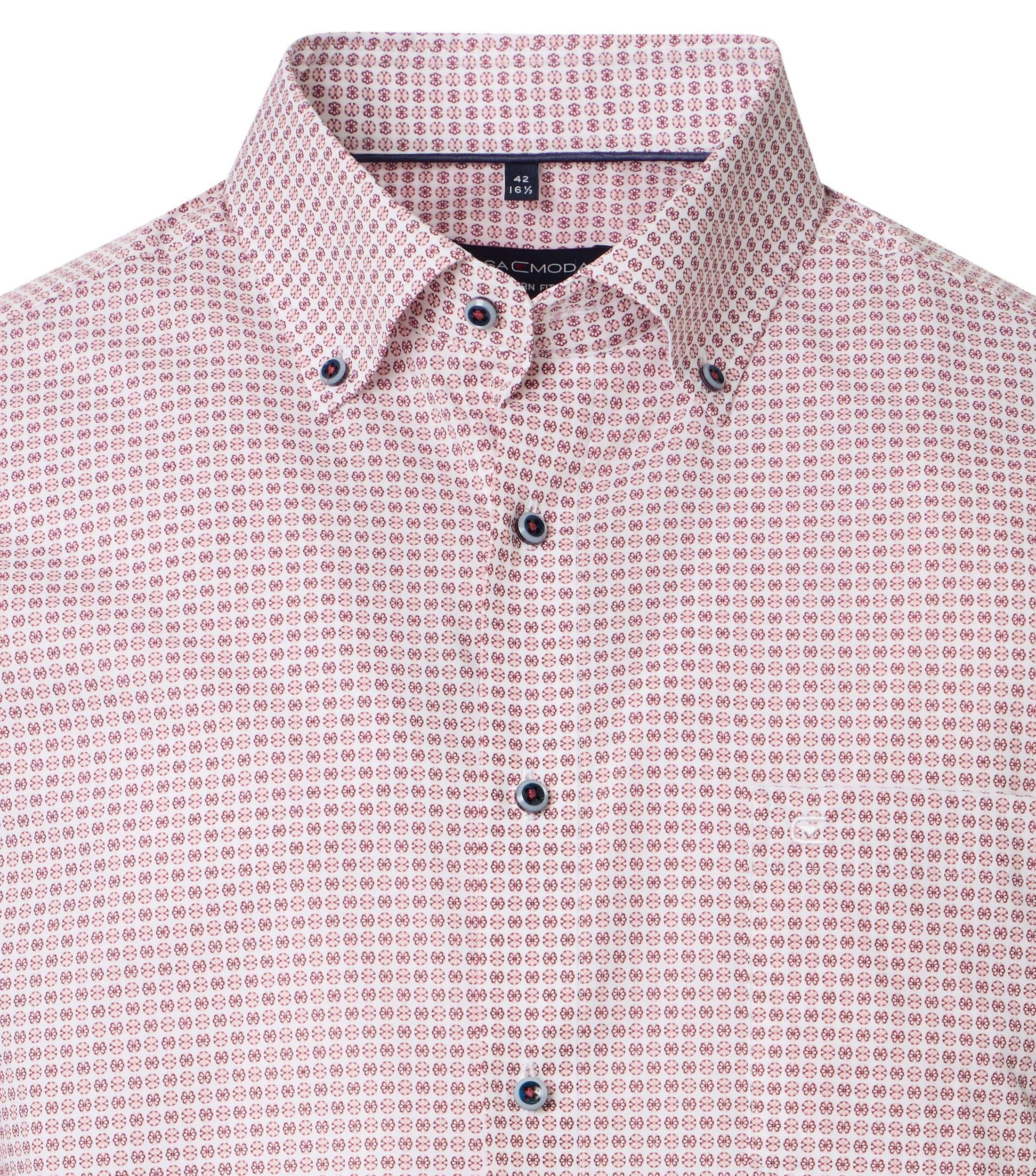 Ein Businesshemd im Print Muster in der Farbe Rot