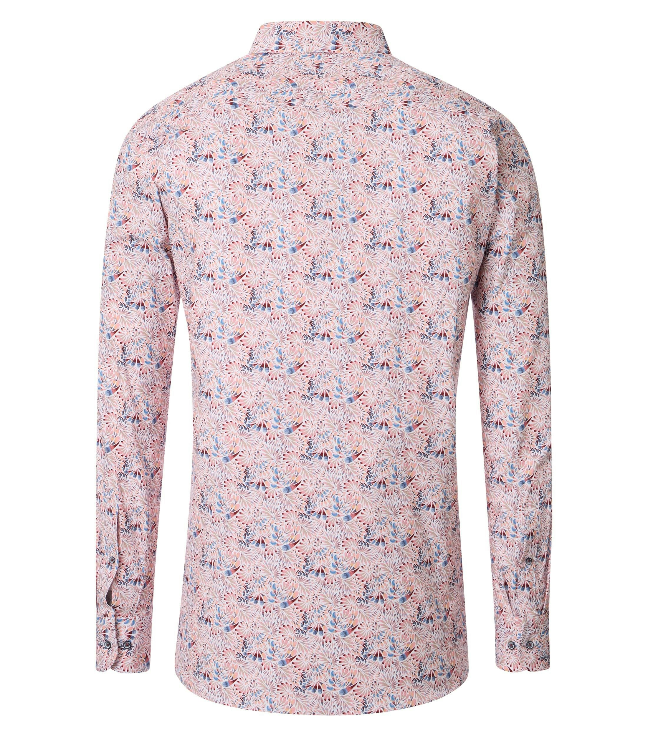 Ein Businesshemd im Print Muster in der Farbe Rot