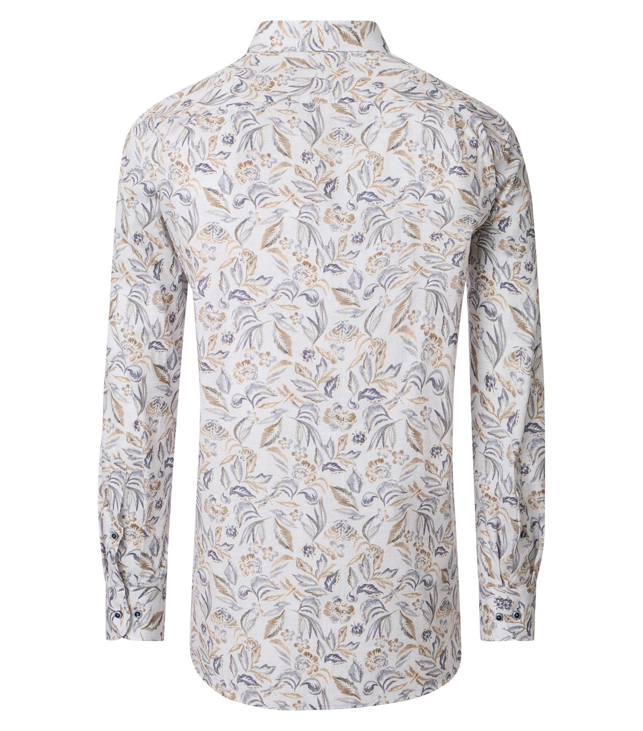 Ein Businesshemd im Print Muster in der Farbe Beige