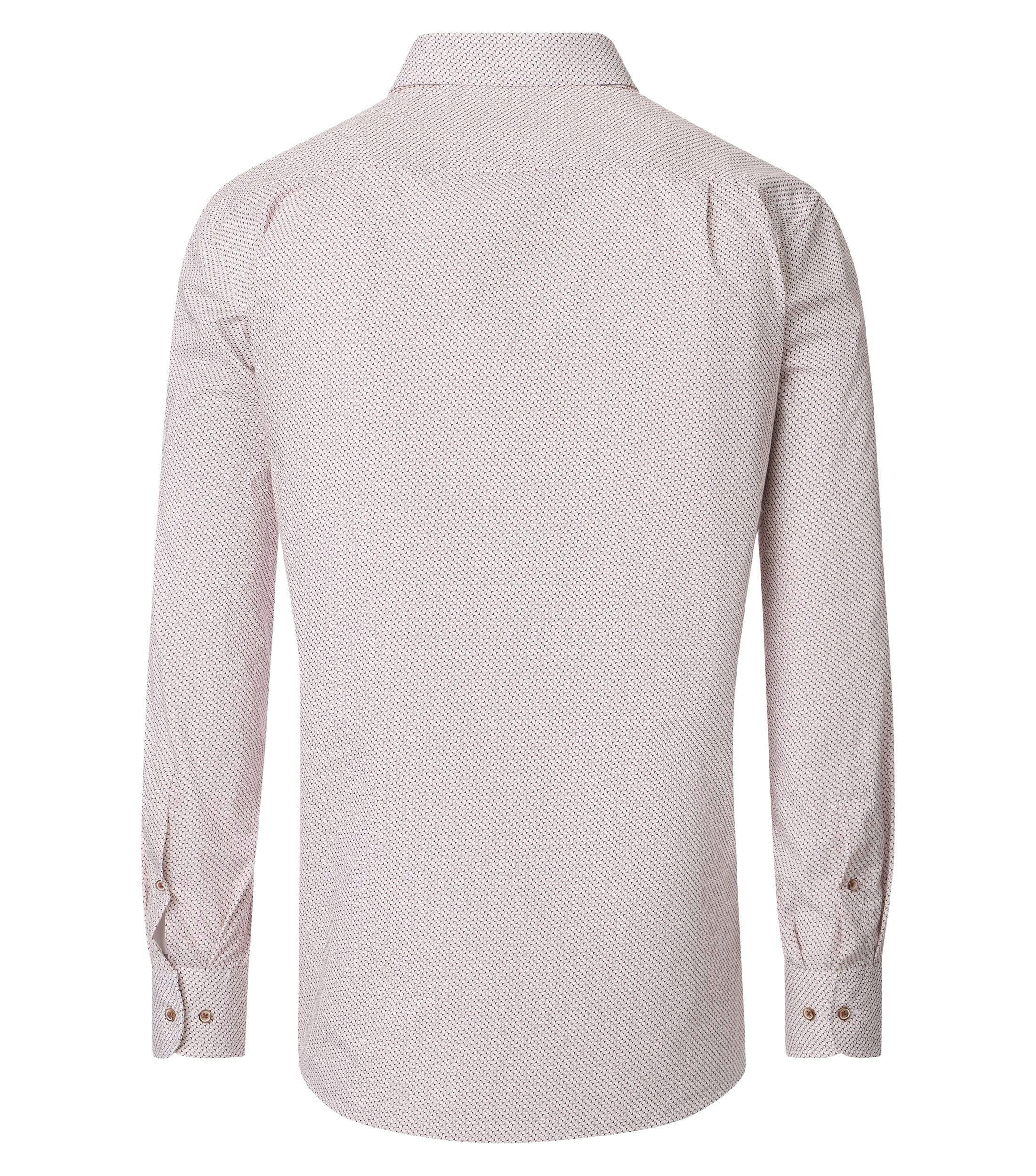 Ein Businesshemd im Print Muster in der Farbe Rot