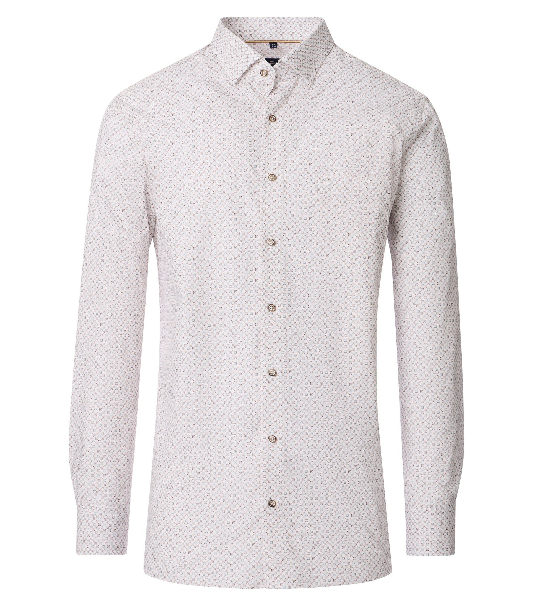 Ein Businesshemd im Print Muster in der Farbe Rot