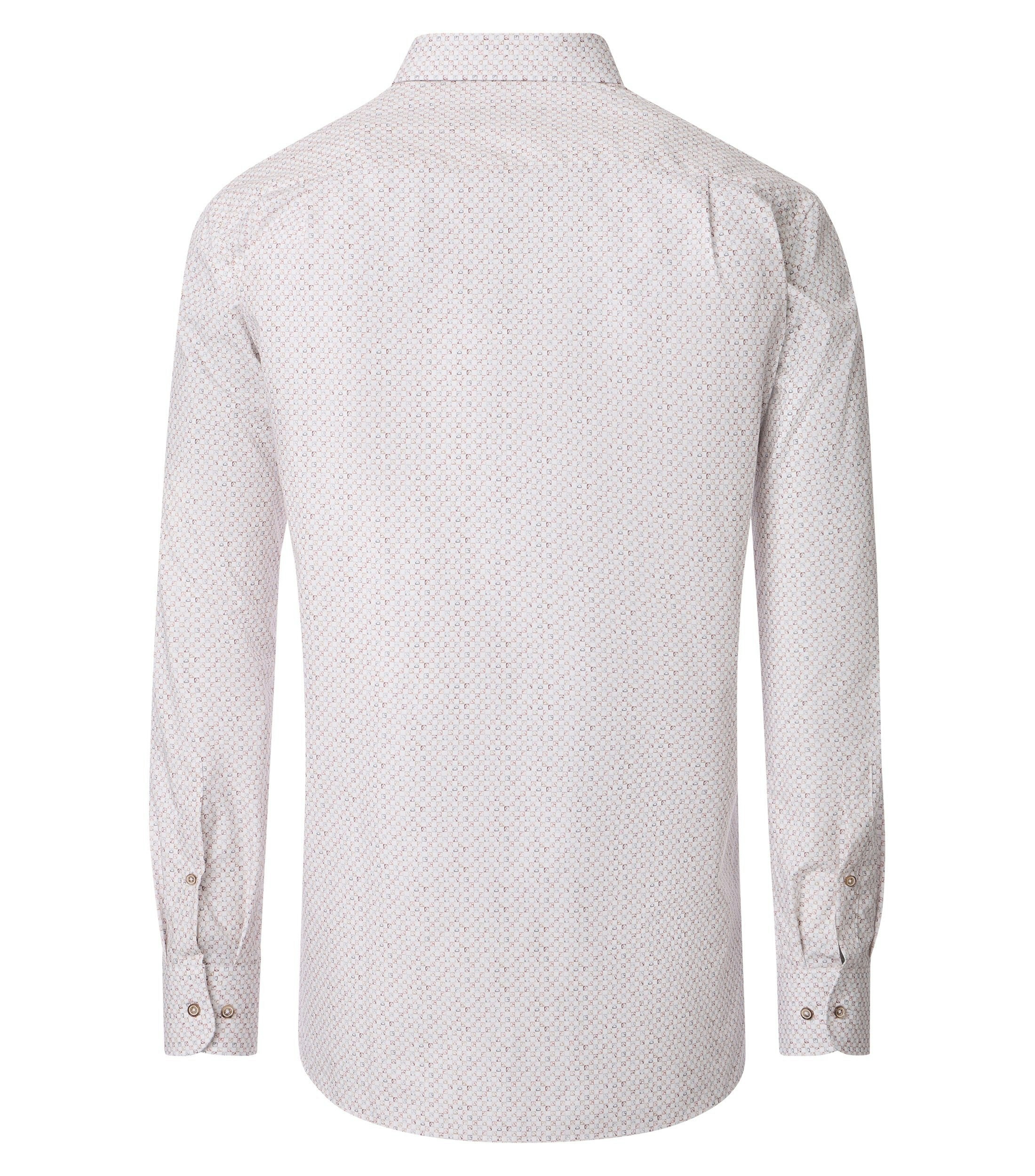 Ein Businesshemd im Print Muster in der Farbe Rot