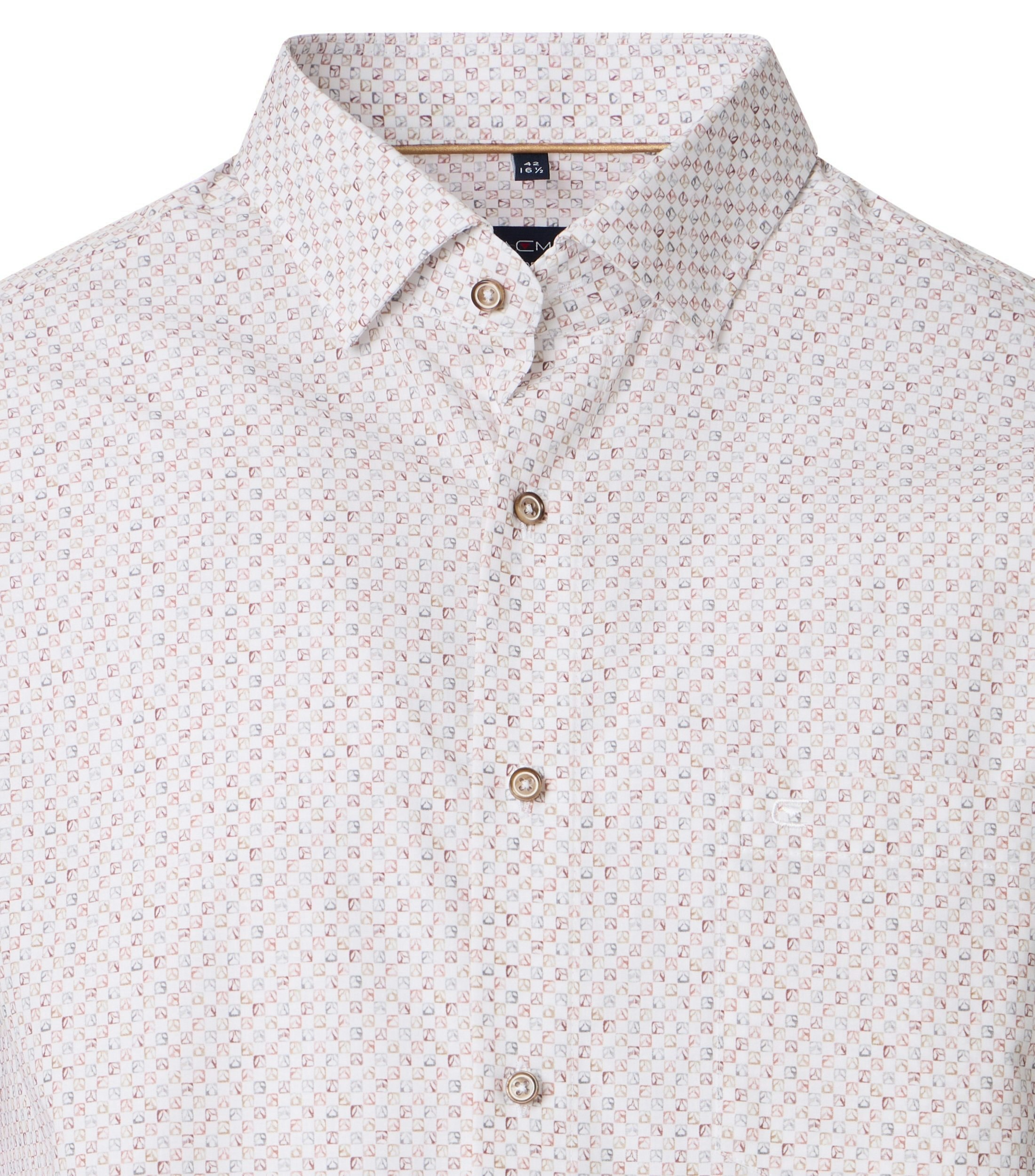 Ein Businesshemd im Print Muster in der Farbe Rot