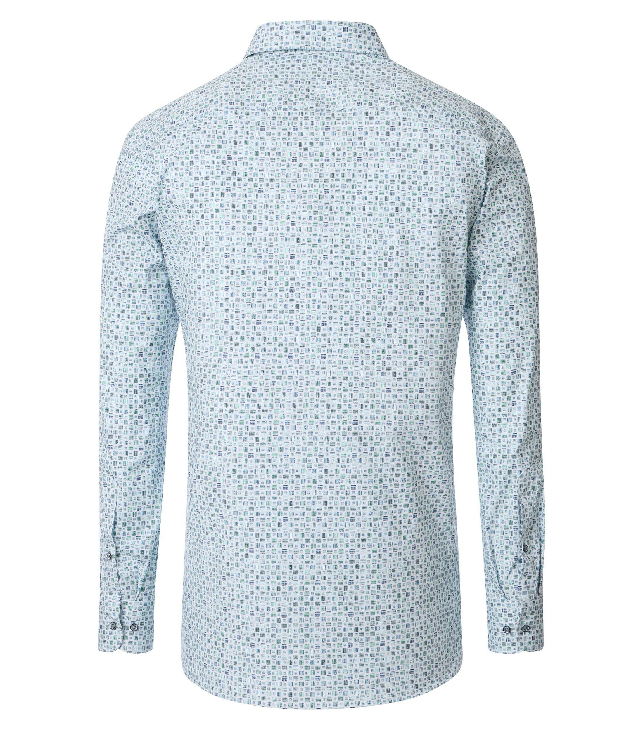 Ein Businesshemd im Print Muster in der Farbe Grün